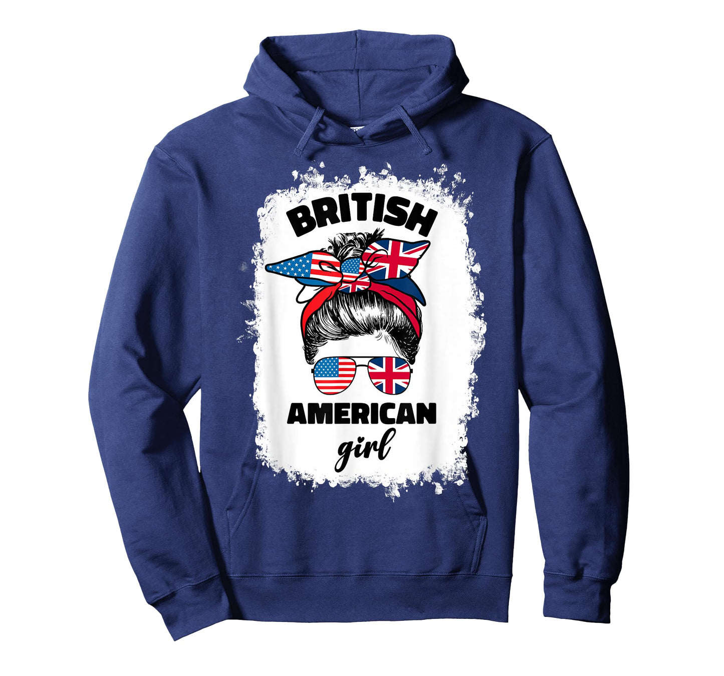 Half American British America Great Britain UK USA Flag Girl T-Shirt