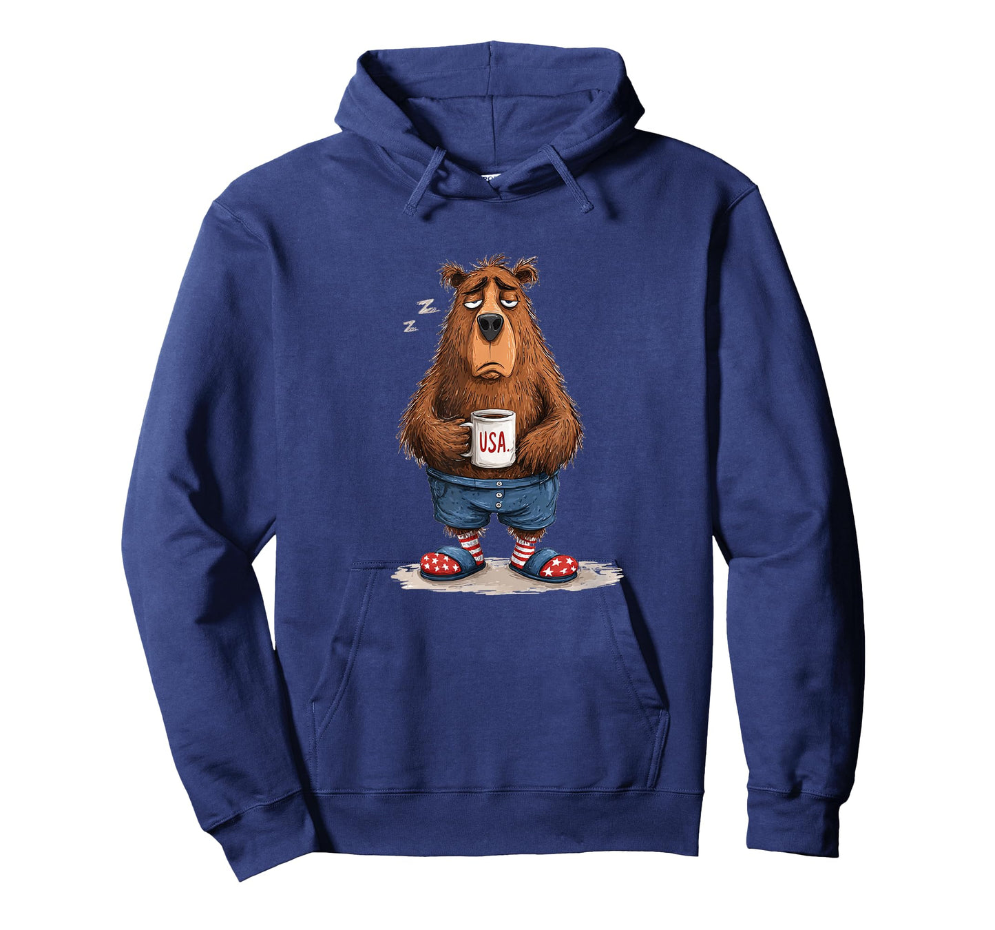 Sleepy Bear with Cool USA Mug Costume for Boys and Girls T-Shirt