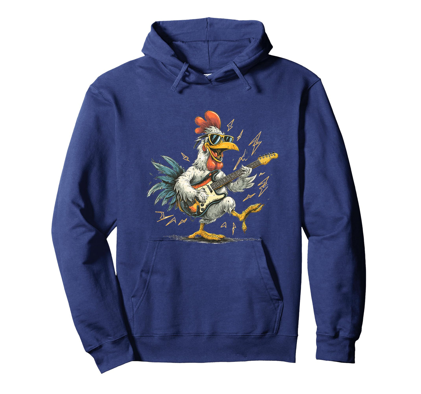 Funny Cartoon Chicken Guitar Costume T-Shirt