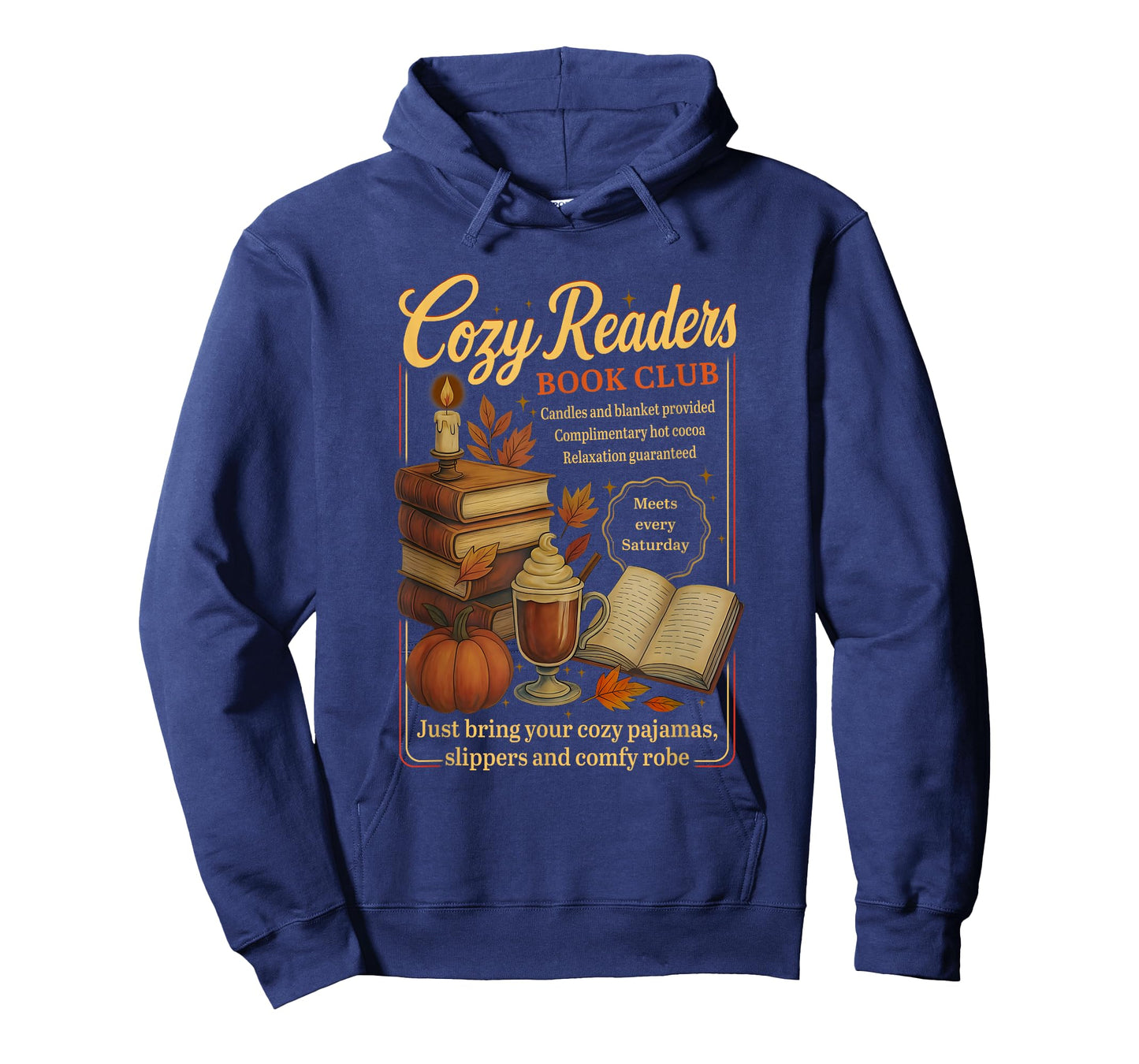 Cozy Readers Book Club, Autumn Season Coffee, and Book Lover T-Shirt