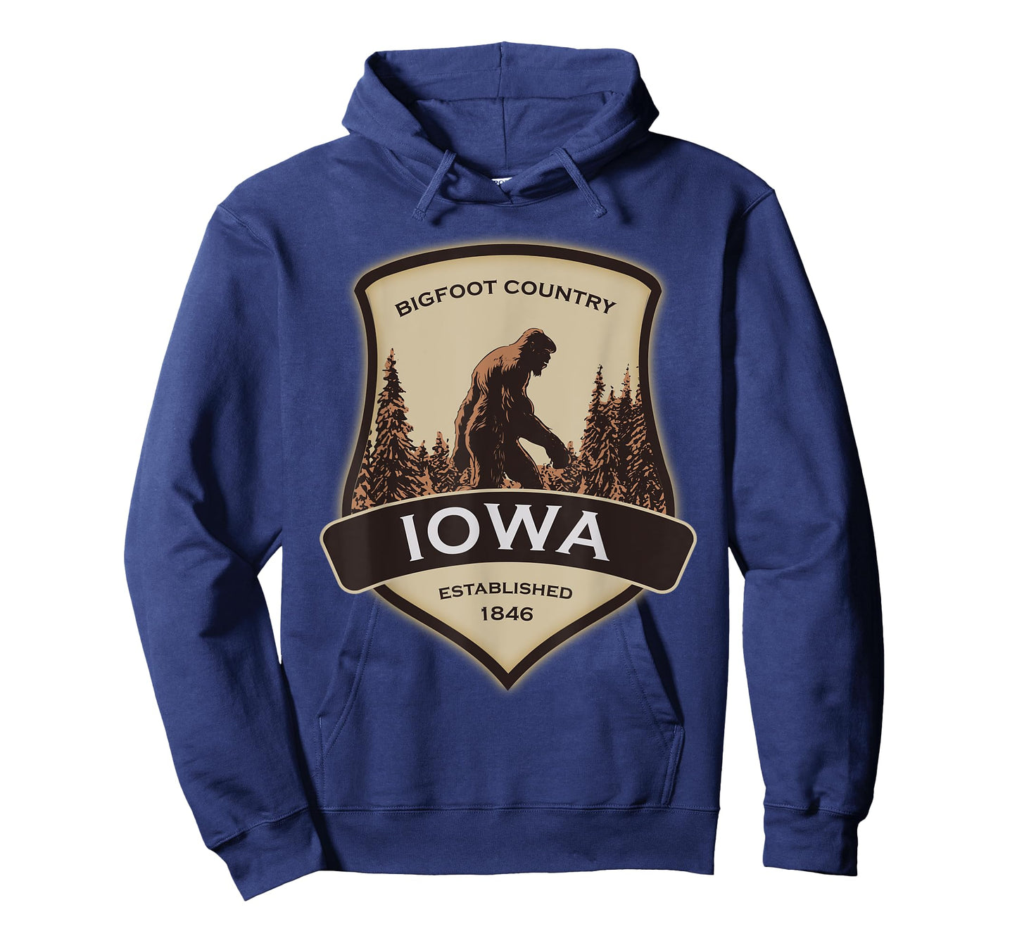 Iowa and a Bigfoot, or a Sasquatch T-Shirt