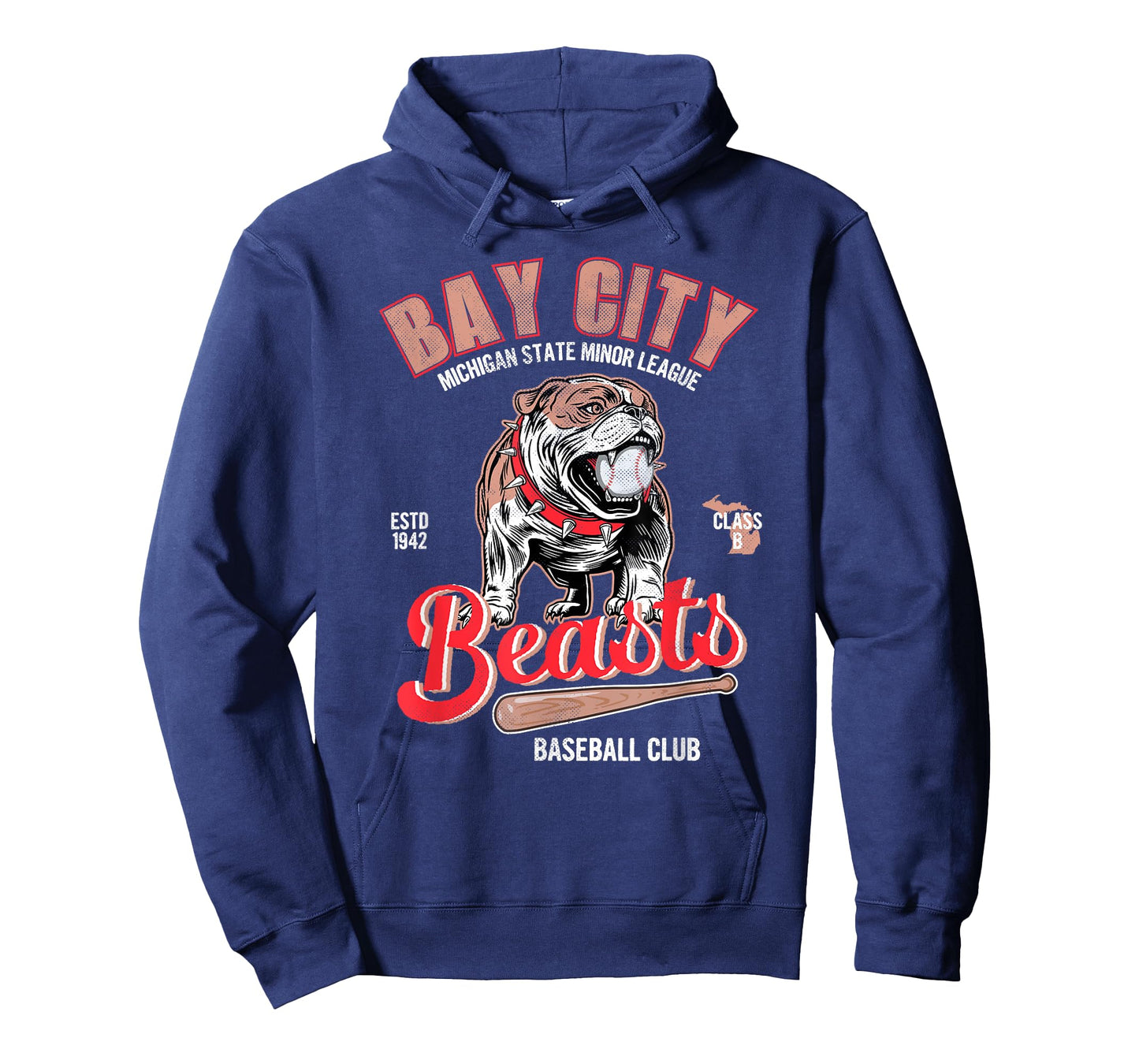 Vintage Bay City Beasts Retro Minor League Baseball T-Shirt