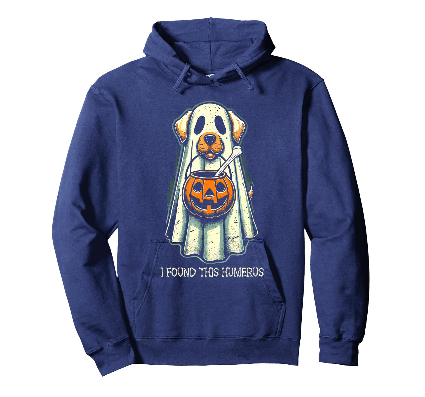 Cute Ghost Dog I Found This Humerus Halloween Funny Ghost Men Women Kids T-Shirt