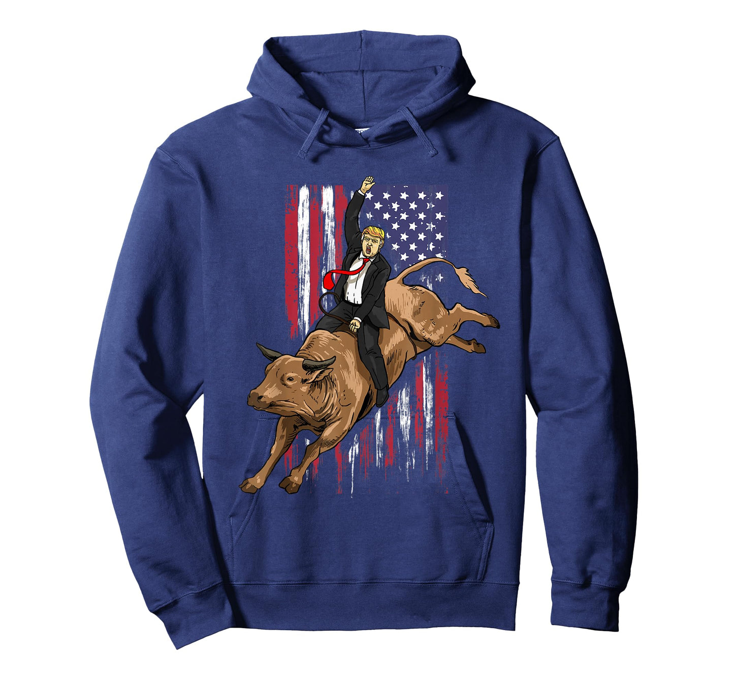 Rodeo Bull Rider Trump American Flag Cowboy Bull Riding T-Shirt