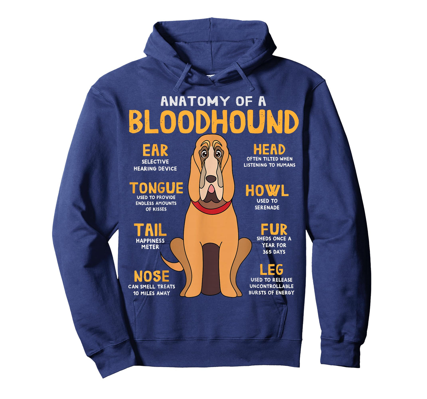 Blood Hound Anatomy Funny Dog Mum Dad Sweet Gift T-Shirt