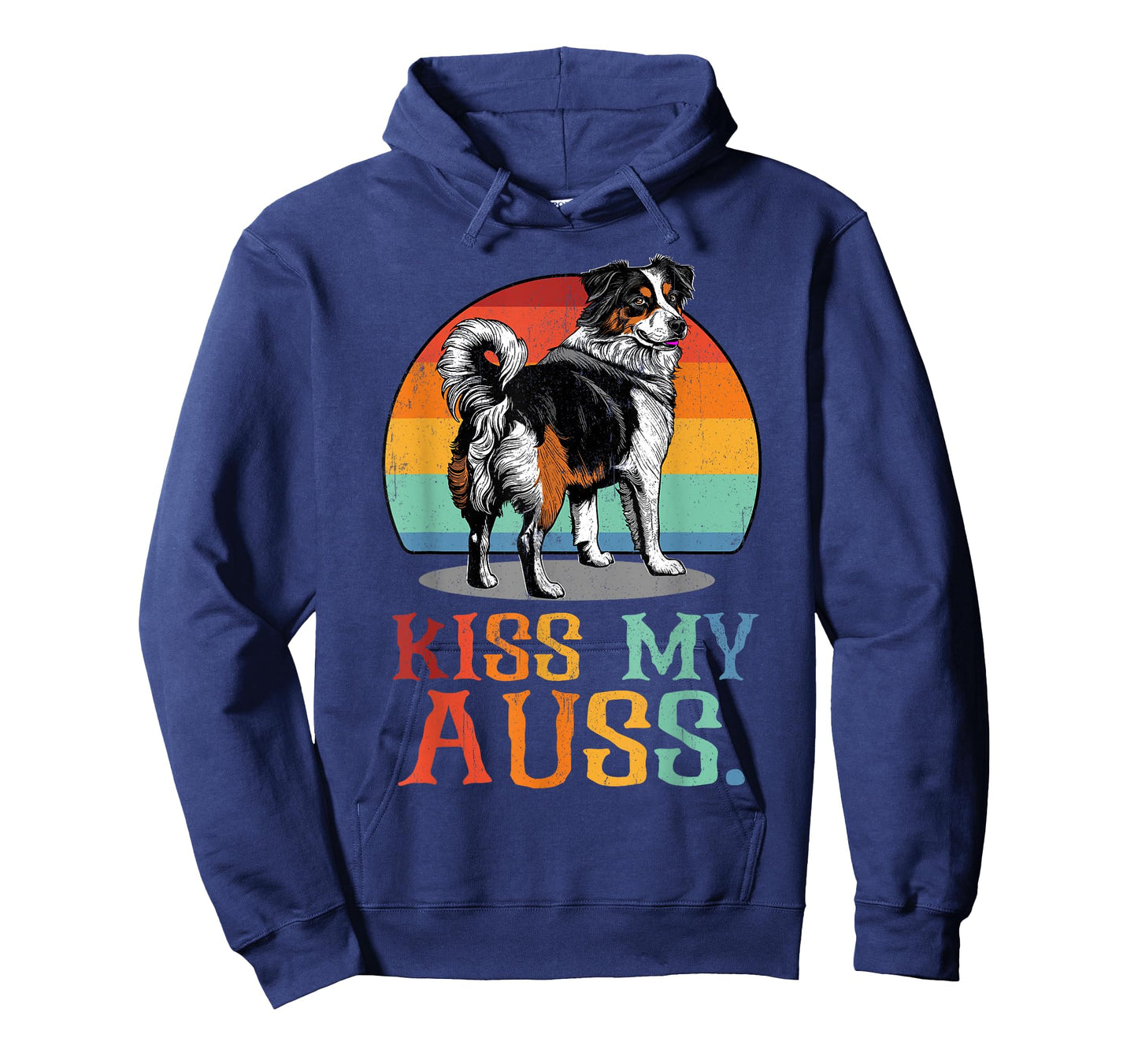 Funny Australian Shepherd Kiss My Auss Aussie Mom Dog Lover T-Shirt for Men Women