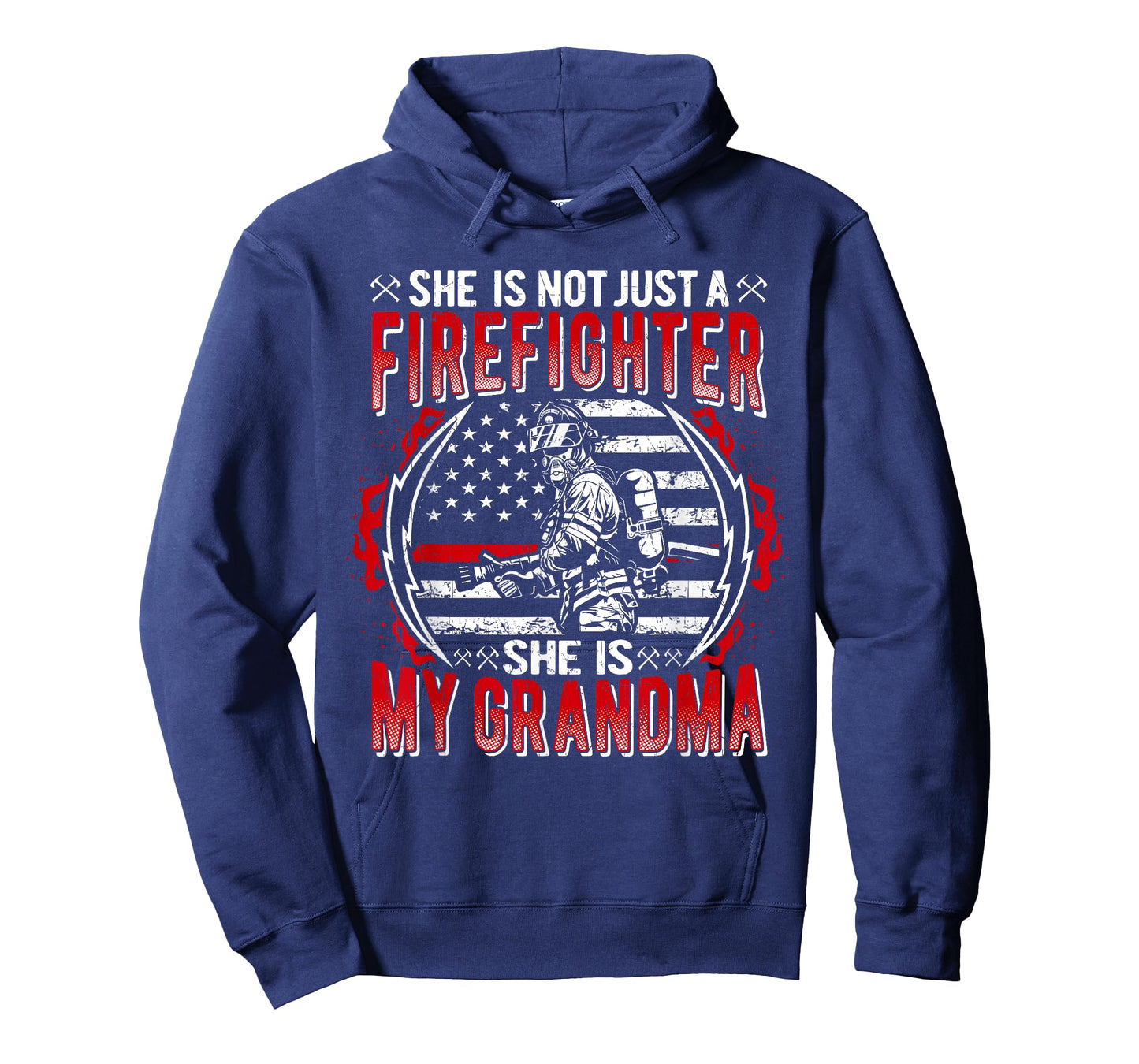 My Grandma Is Firefighter Thin Red Line Flag Fire Grandchild T-Shirt
