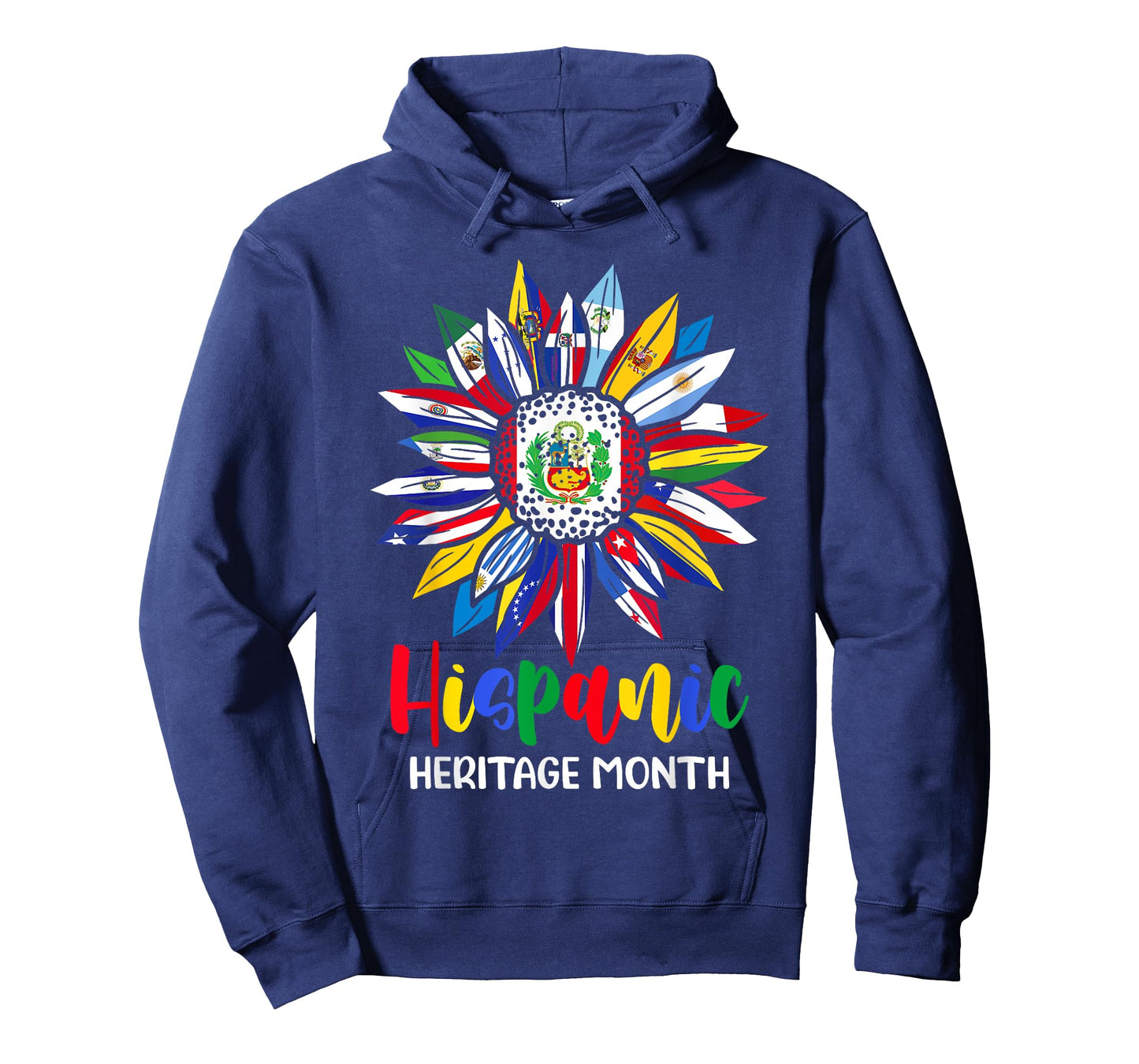 Hispanic Heritage Month Peru Flag Sunflower Latino Flags T-Shirt