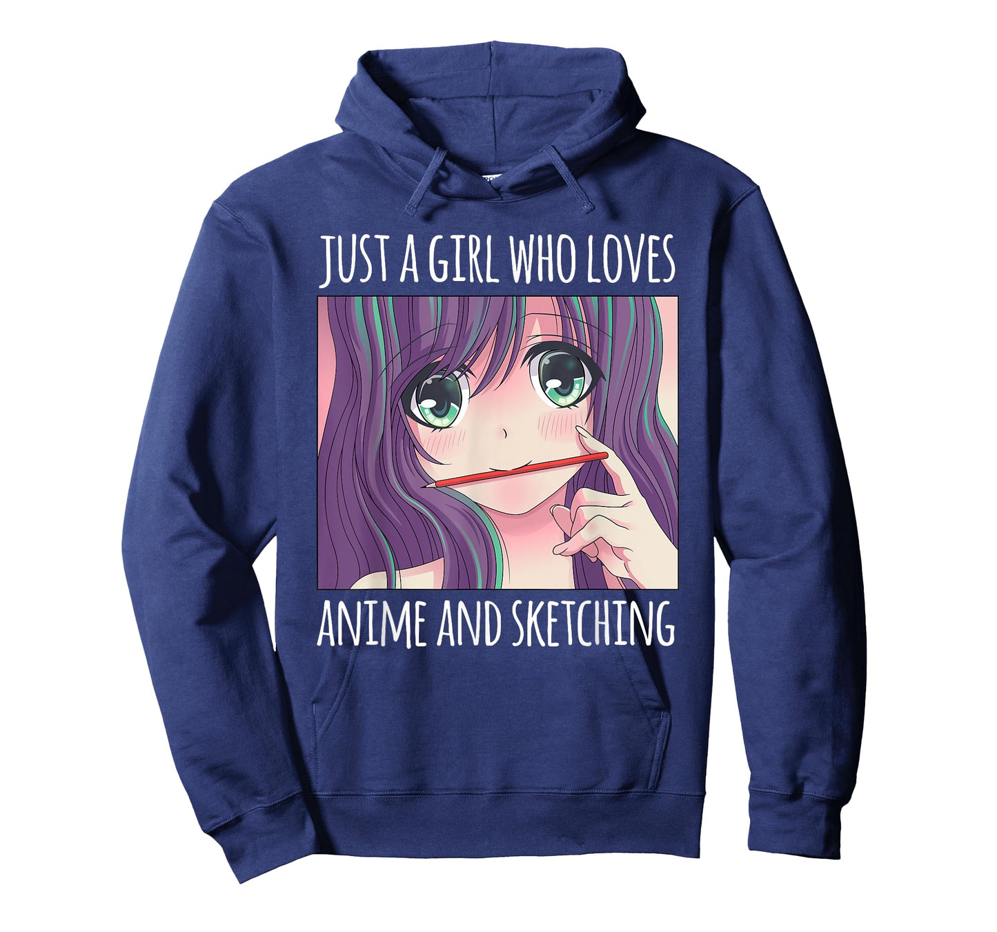 Just a Girl Who Loves Anime and Sketching Drawing Girls Gift T-Shirt
