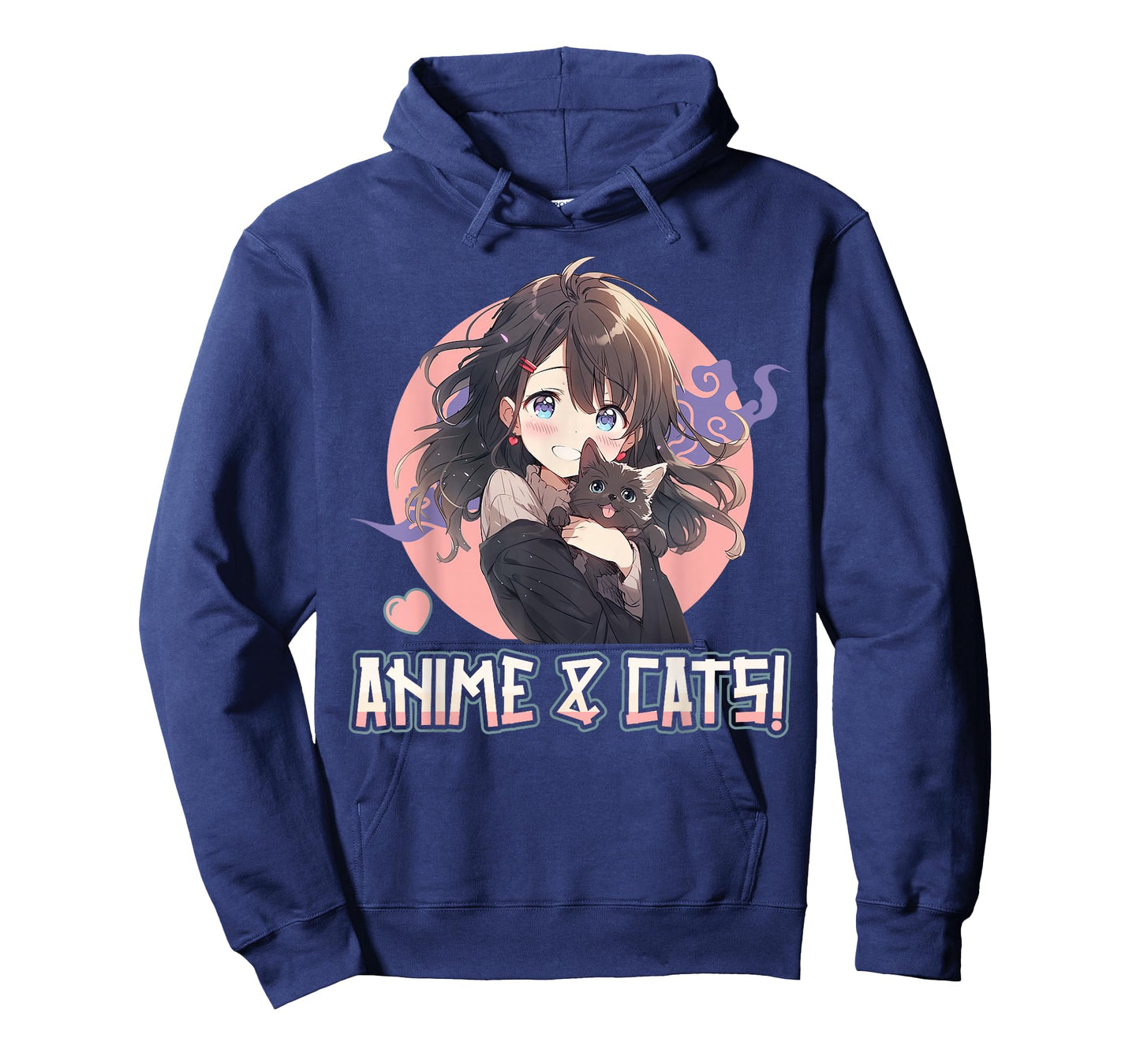 Anime and Cats Manga Girl with a Cat Anime Lover T-Shirt
