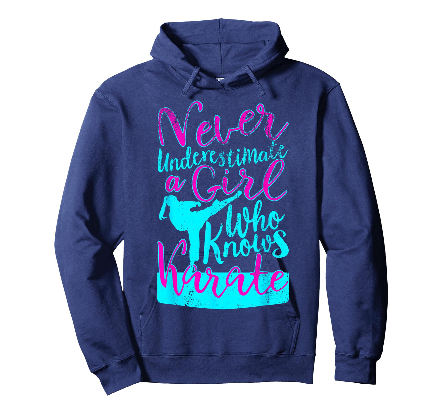 Never Underestimate a Girl Who Knows Karate Funny Quote T-Shirt