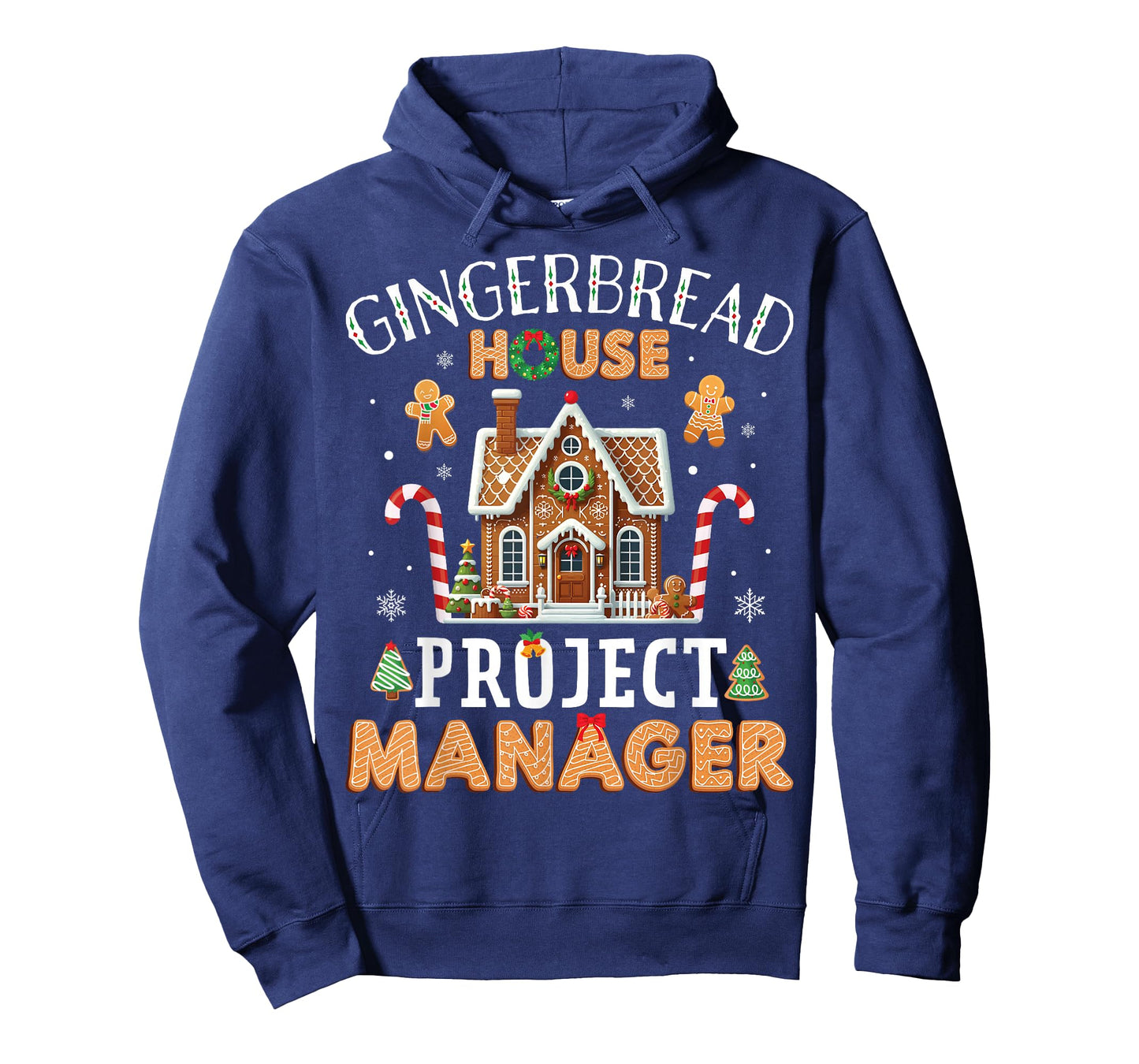 Gingerbread House Project Manager Cookie Baking Funny Xmas T-Shirt