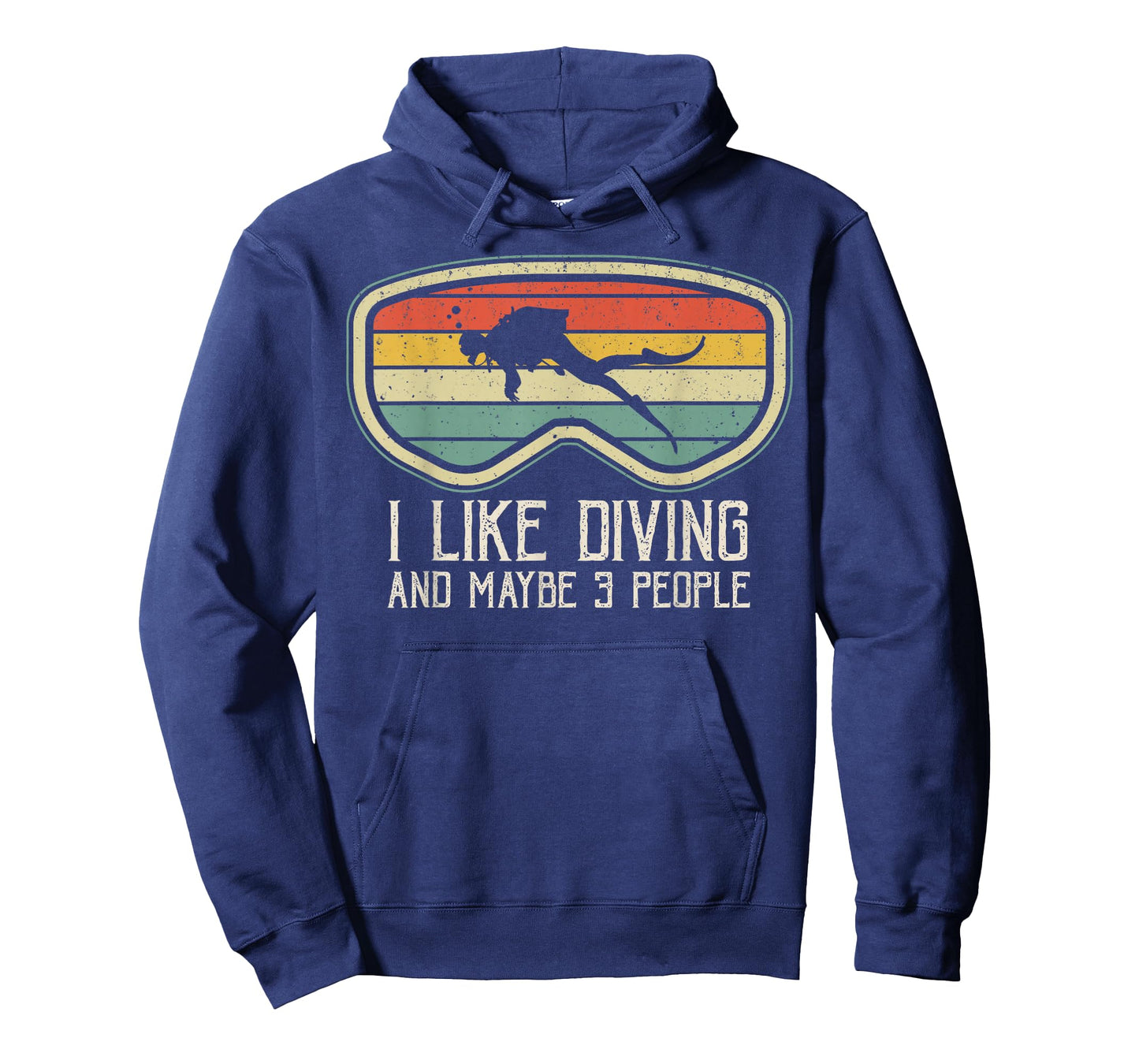 I Like Diving And Maybe 3 People Distressed Scuba Diver Dive T-Shirt