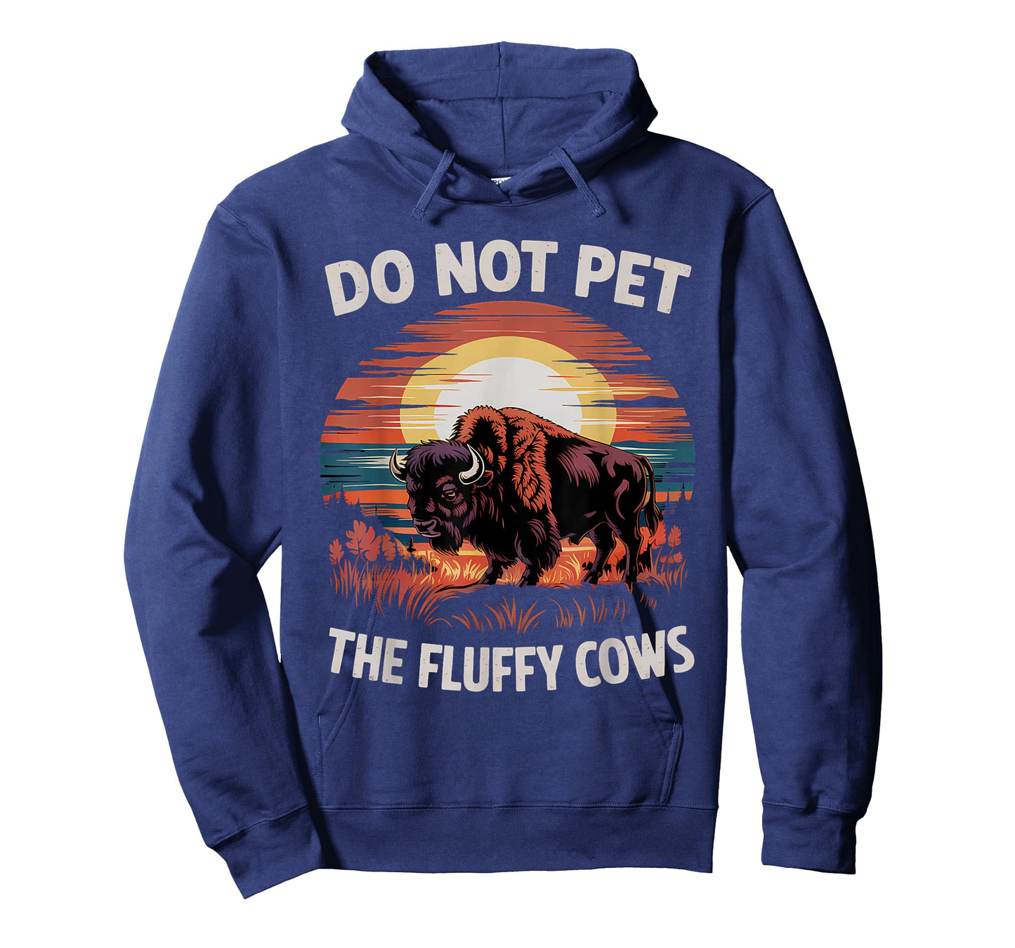 Do Not Pet the Fluffy Cows Funny Humorous Bison Graphic T-Shirt