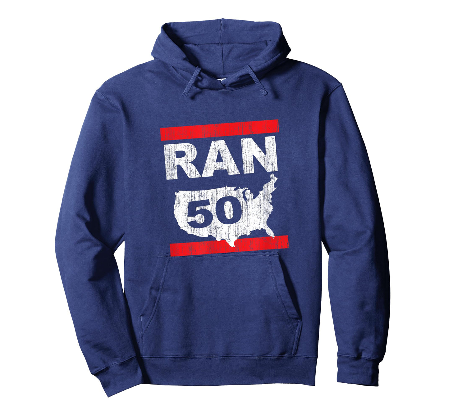 RAN 50 States Marathon Run Runner Running Inspired Design T-Shirt