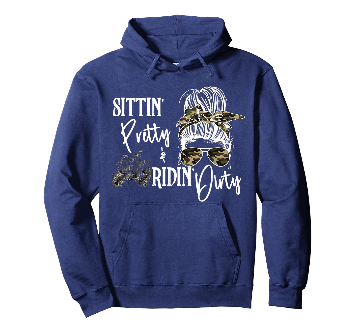 Messy Bun, Sittin Pretty & Ridin-Dirty, Country Southern T-Shirt