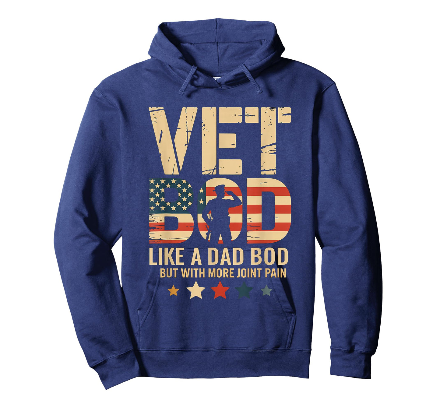 Vet BOD Like a Dad BOD with More Joint Pain Veteran Day Fun T-Shirt