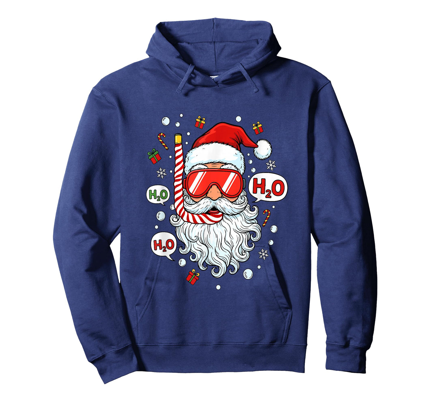 Santa Scuba Diving Equipment Funny Scuba Diver Christmas T-Shirt