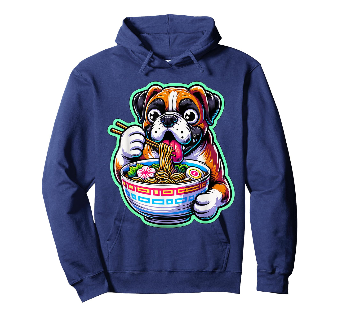 Kawaii Anime Boxer Dog Ramen T-Shirt