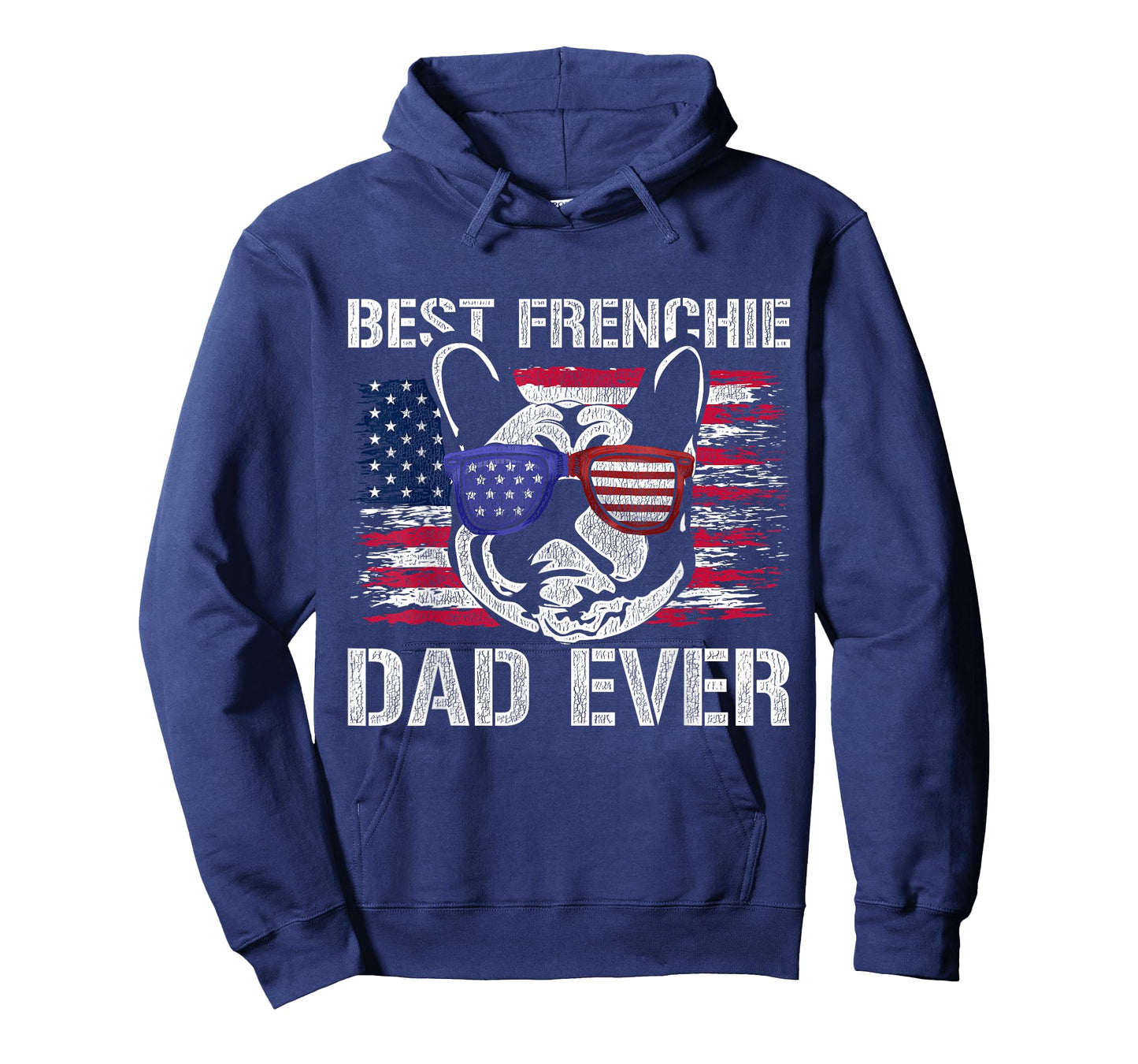 Patriotic Frenchie Dad Dog US Flag Men Gift French Bulldog T-Shirt