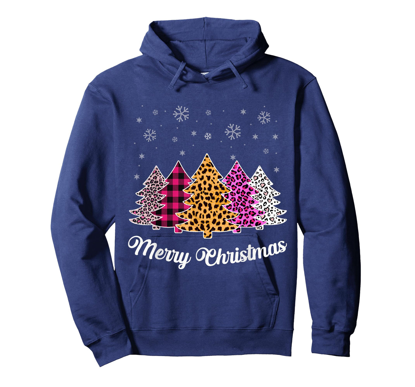 Merry Christmas Trees Leopard Pink Shirt for Women Girl Teen T-Shirt