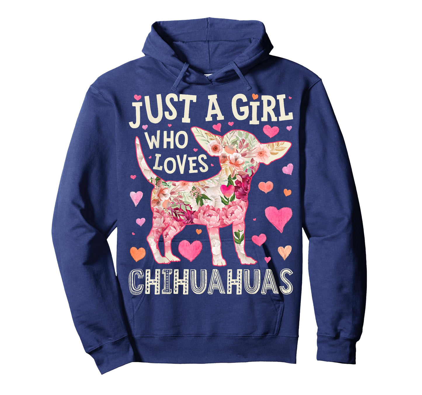 Chihuahua Just A Girl Who Loves Chihuahuas Dog Flower Floral T-Shirt