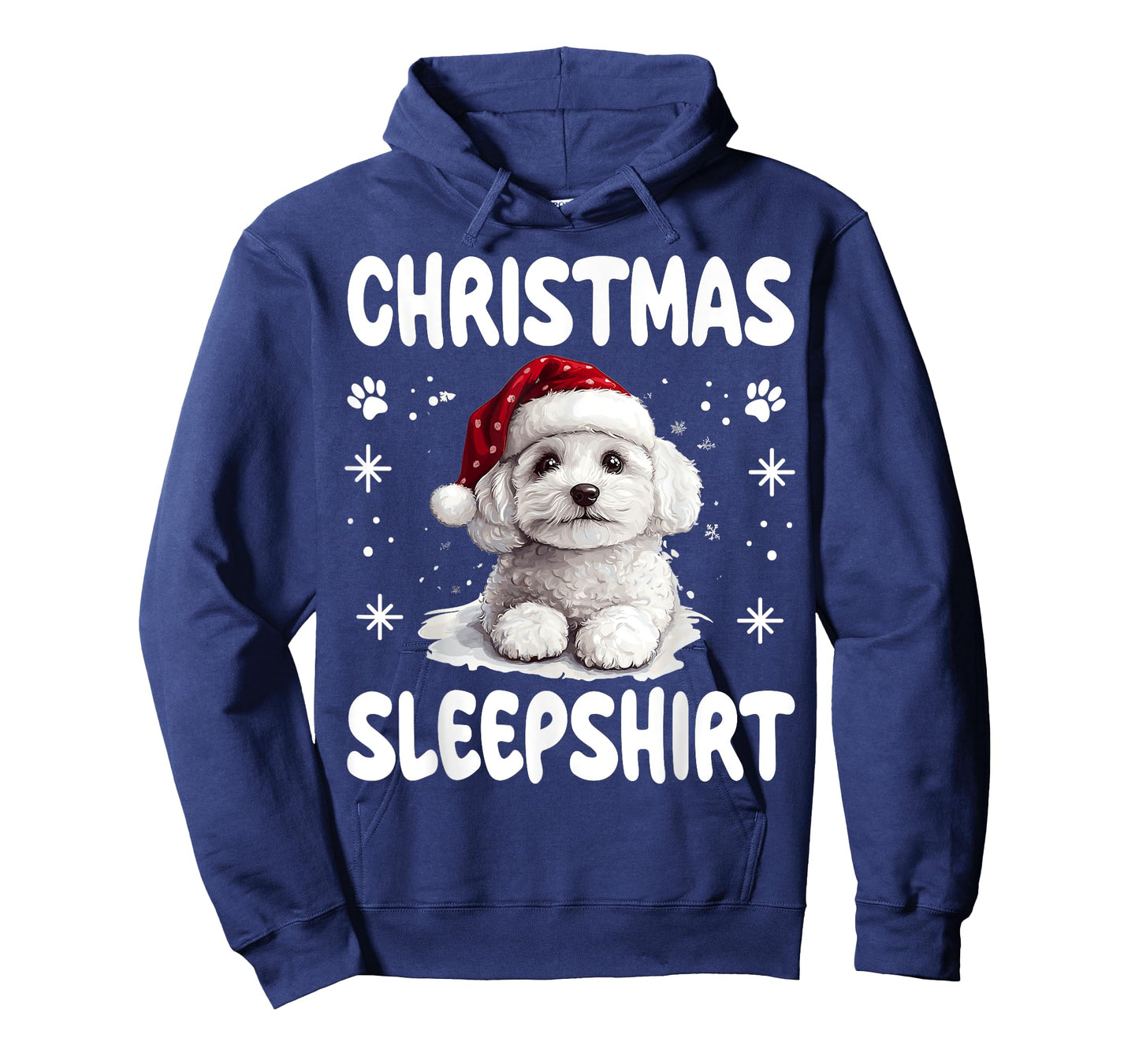 Bichon Frise Dog Nightgown Pajama Christmas Sleepshirt T-Shirt for Men Women Kids