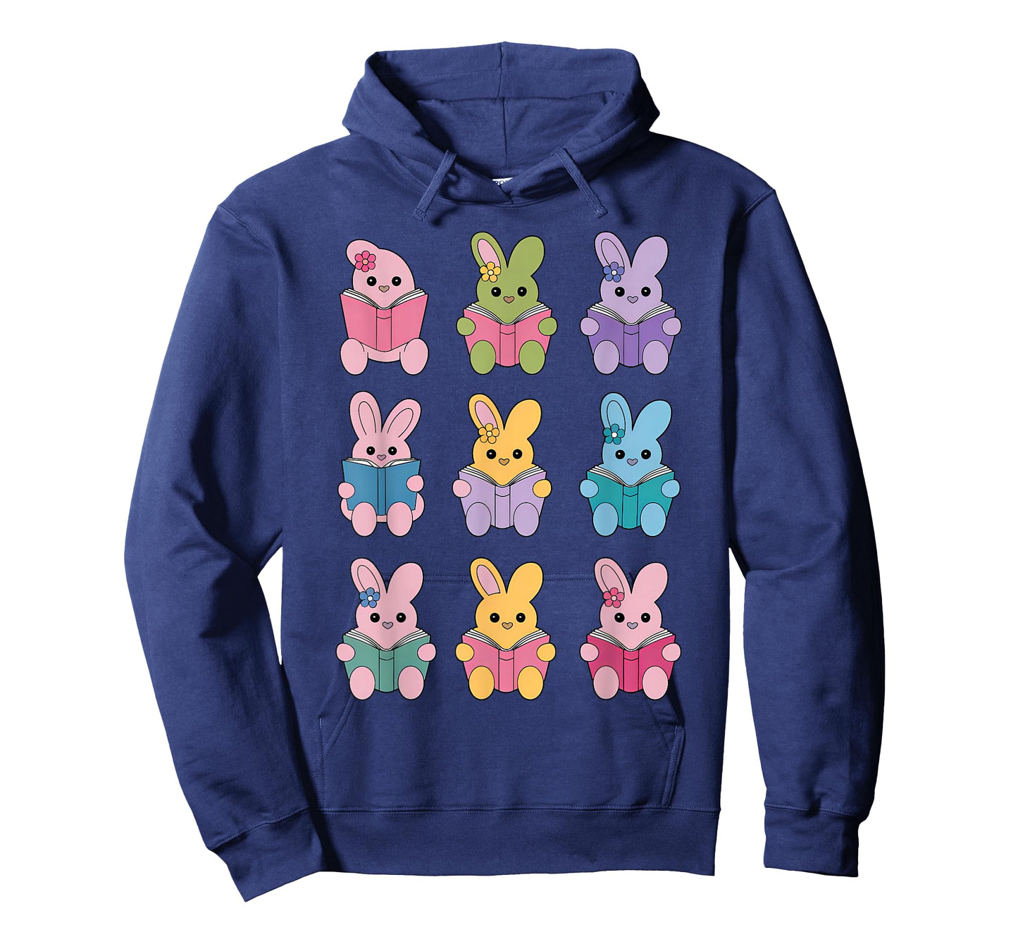 Bunny Reading Books Easter Day Librarian Teacher Book Women T-Shirt