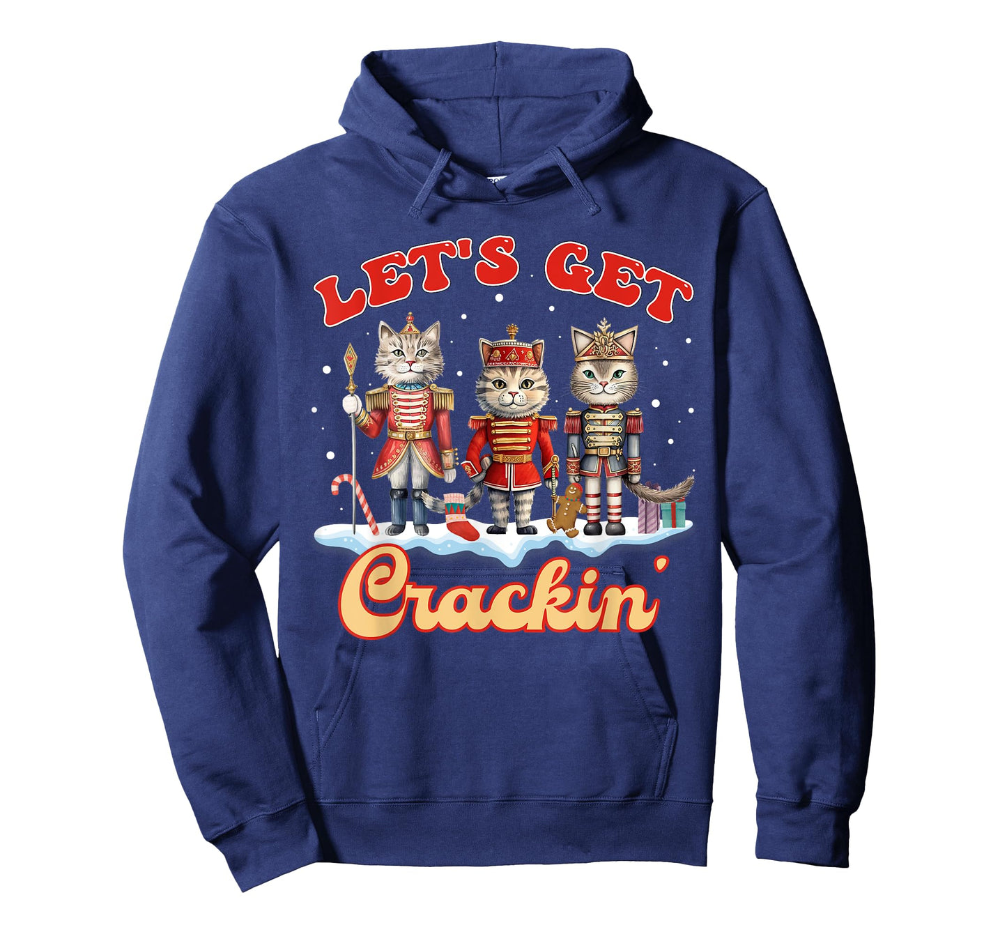 Lets Get Crackin' Three Cats Nutcrackers Christmas Teacher T-Shirt