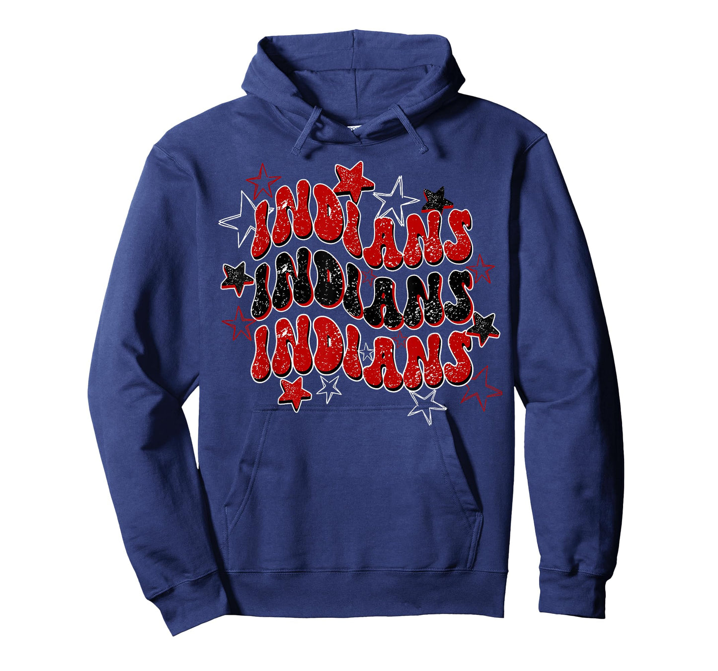 Indians School Spirit Red and Black Spirit Wear T-Shirt