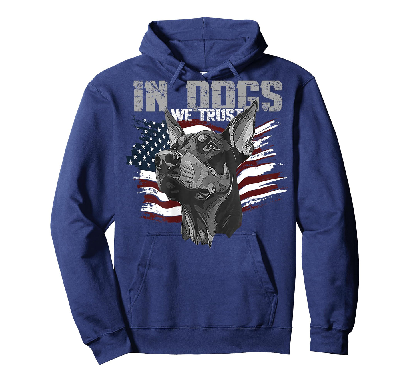 Doberman Pinscher In Dogs We Trust (on back) T-Shirt