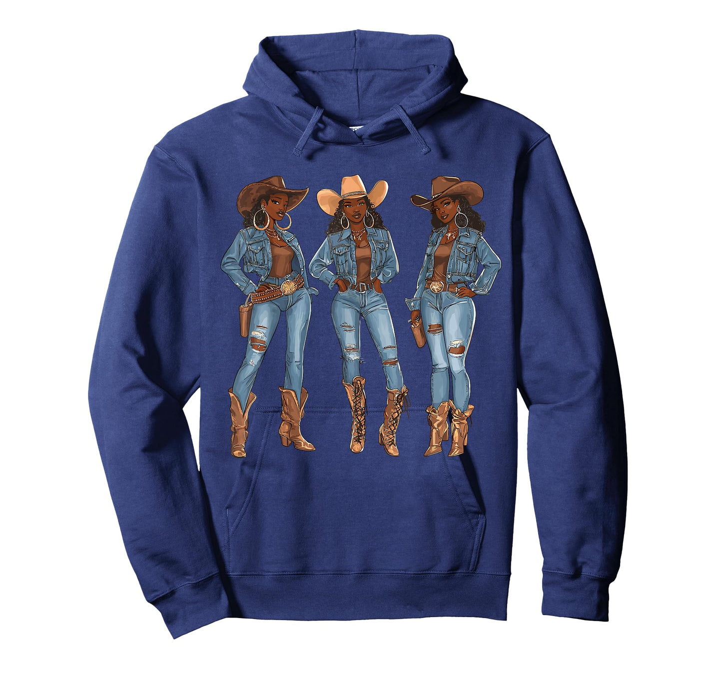 Black African American Cowgirl Western Country Texas Rodeo T-Shirt