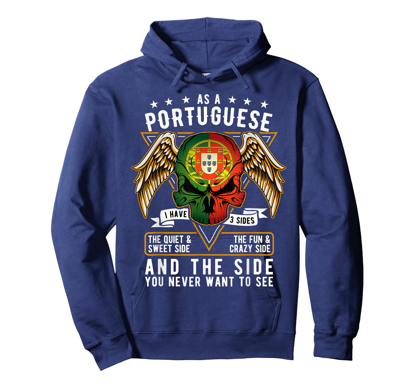 Portugal Flag Skull Patriotic Portuguese Roots DNA Heritage T-Shirt