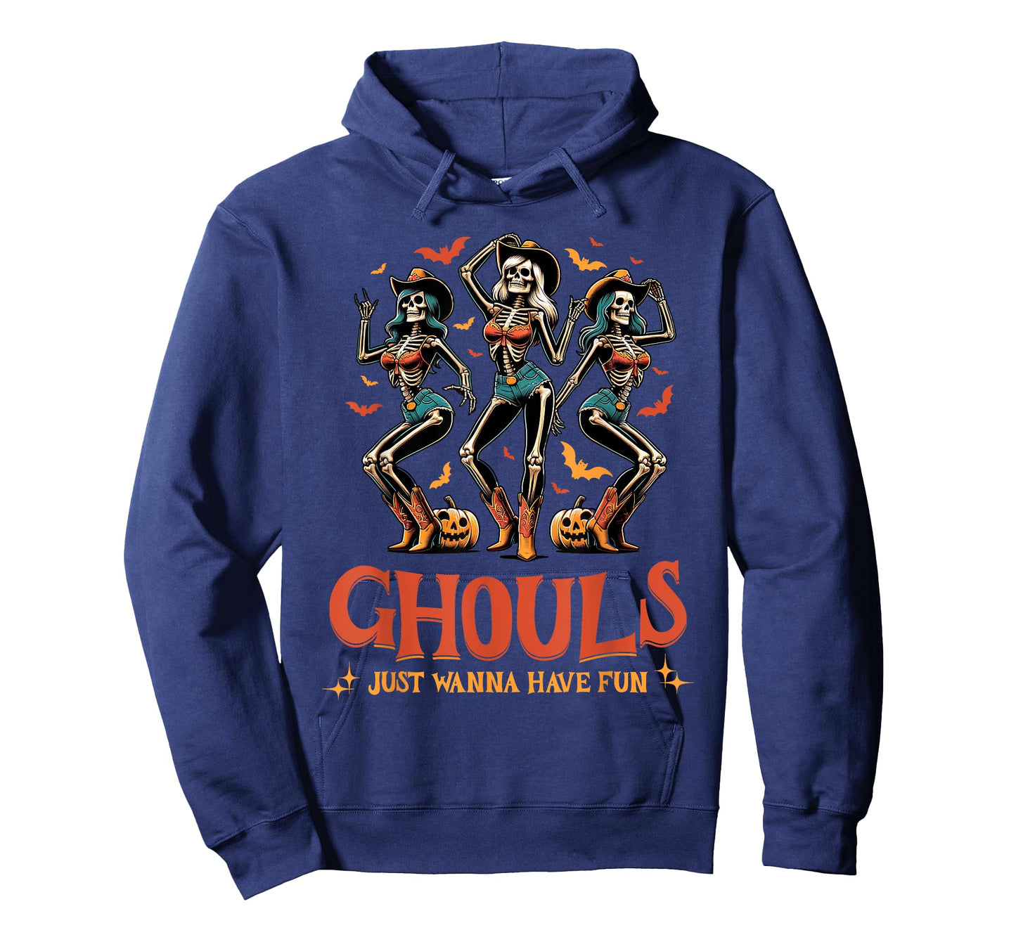 Funny Womens Halloween Ghouls Just Wanna Have Fun Cowgirl T-Shirt