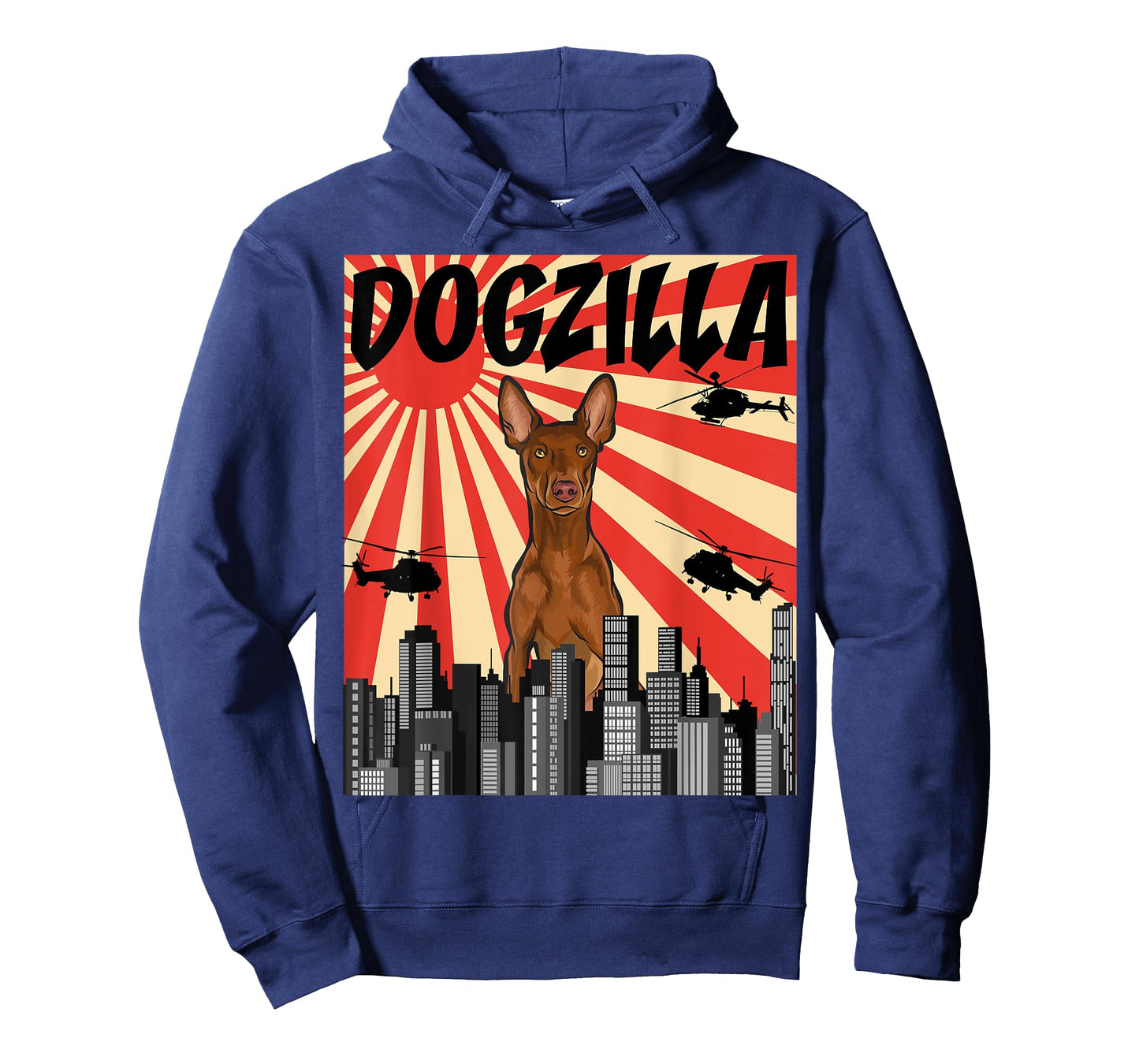 Funny Retro Japanese Dogzilla Pharaoh Hound T-Shirt