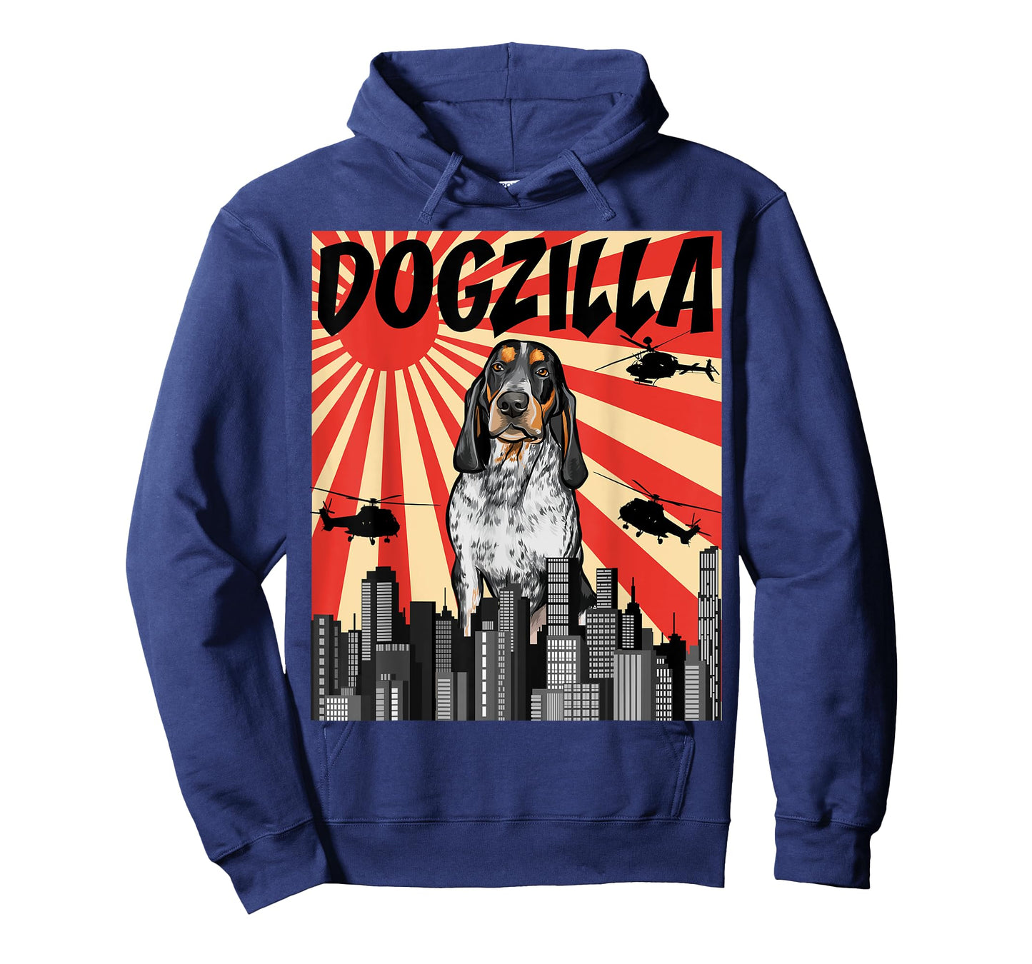 Funny Retro Japanese Dogzilla Bluetick Coonhound T-Shirt