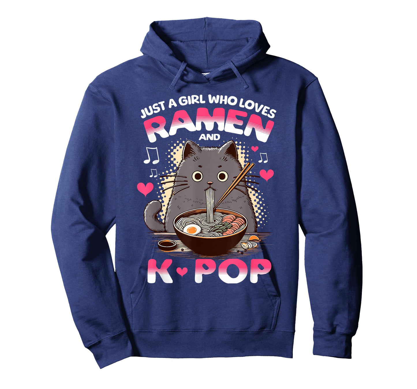 Just a Girl Who Loves Ramen and K-Pop Music Design T-Shirt