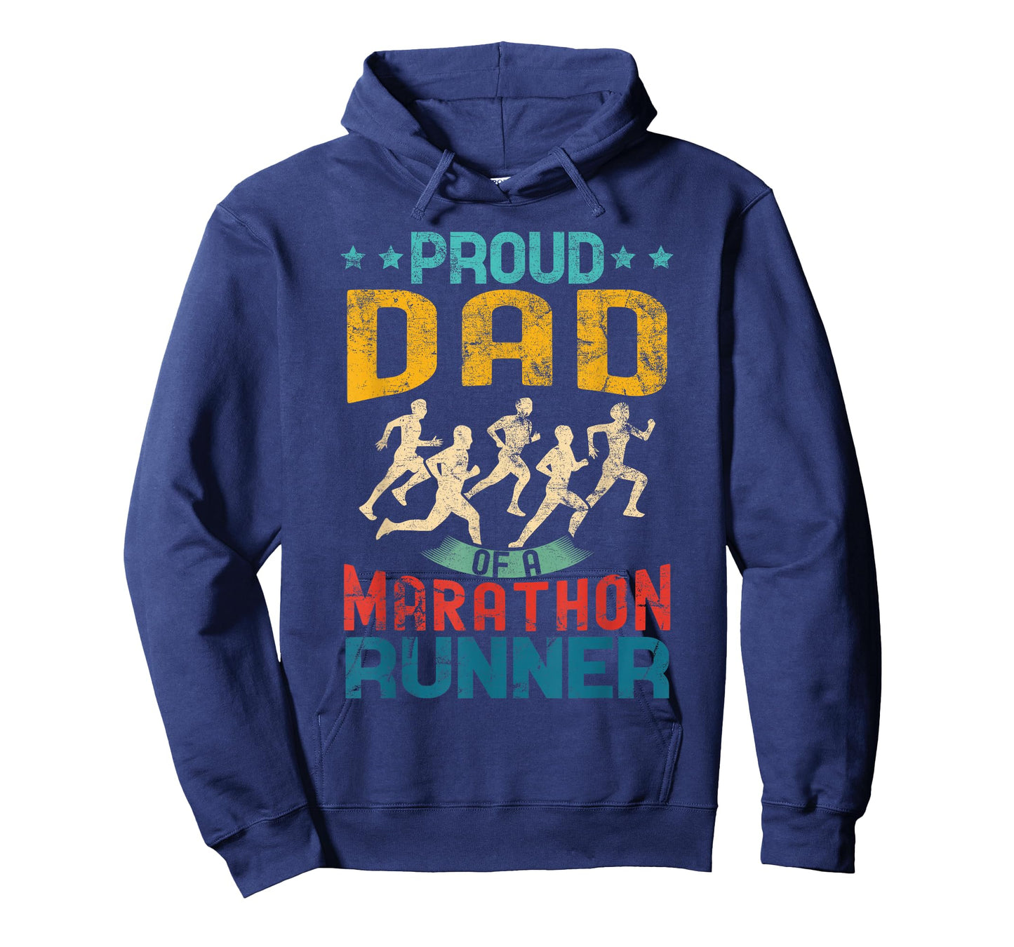 Proud dad of a marathon runner dad gifts vintage distressed T-Shirt