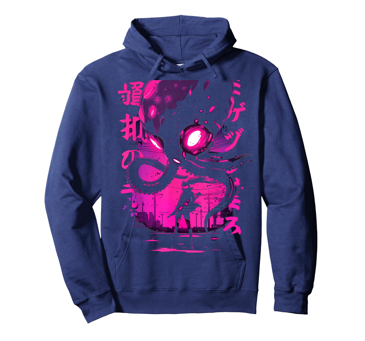 Cyberpunk Anime Girl Kaiju Octopus Manga Gothic Japanese T-Shirt