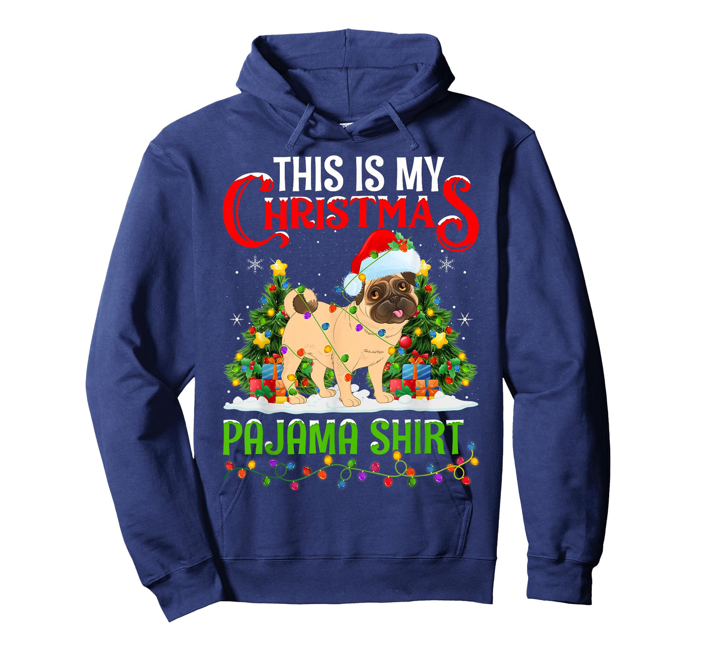 English Mastiff Dog Xmas Lights This Is My Christmas Pajama T-Shirt for Men Women Kids