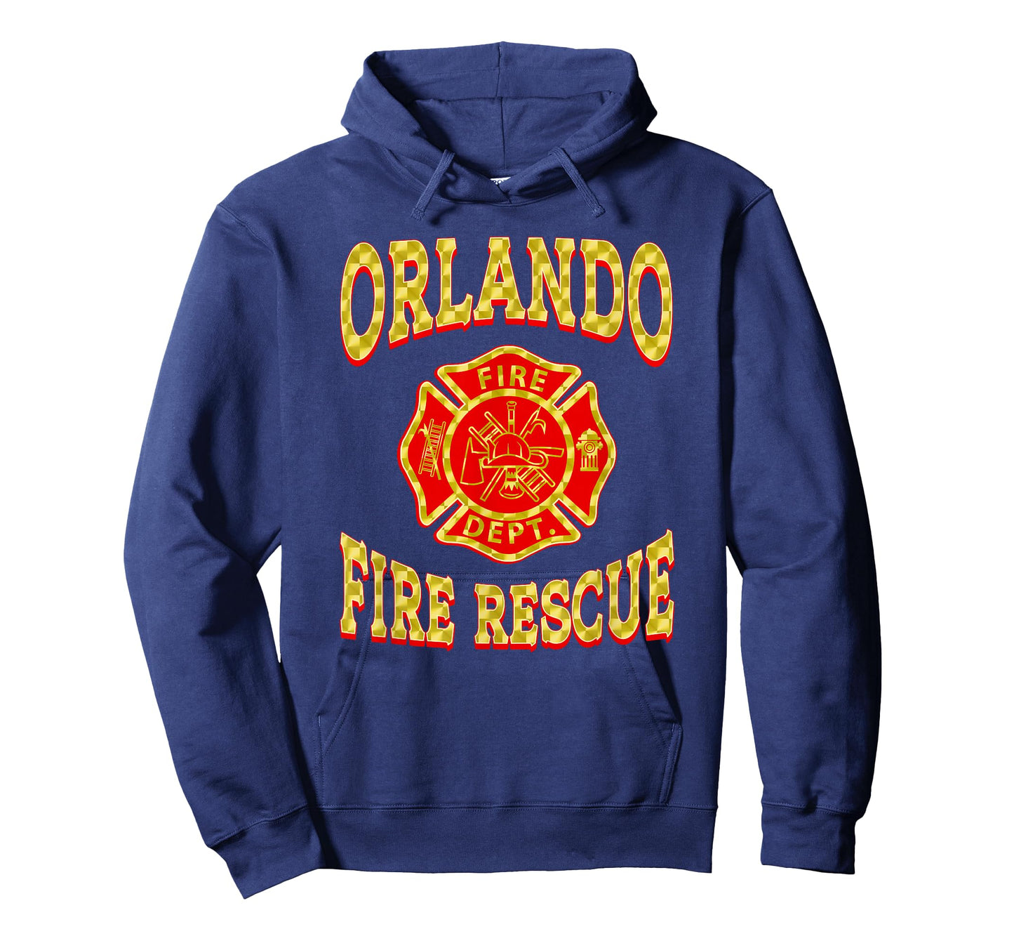 Retro Orlando Fire Department Patch Flag Florida Firefighter T-Shirt