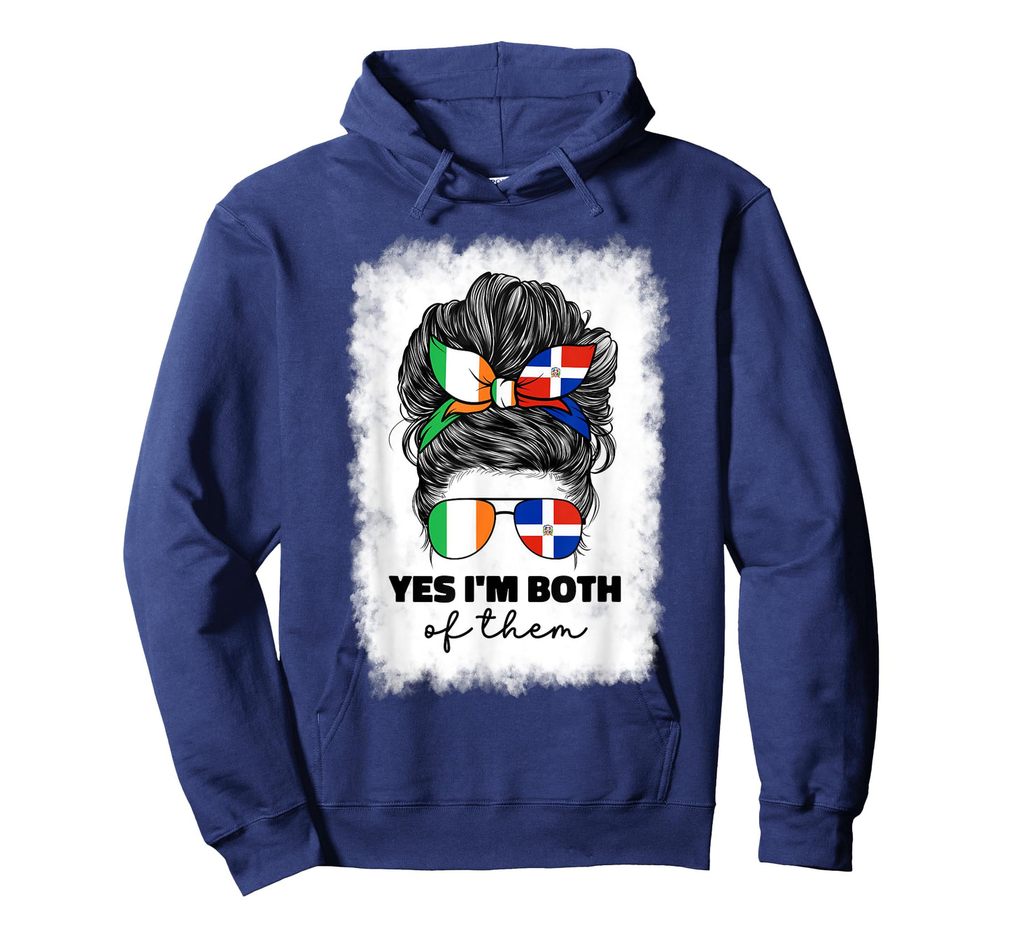 Half Dominican Republic And Irish Ireland Flag Girl Women T-Shirt
