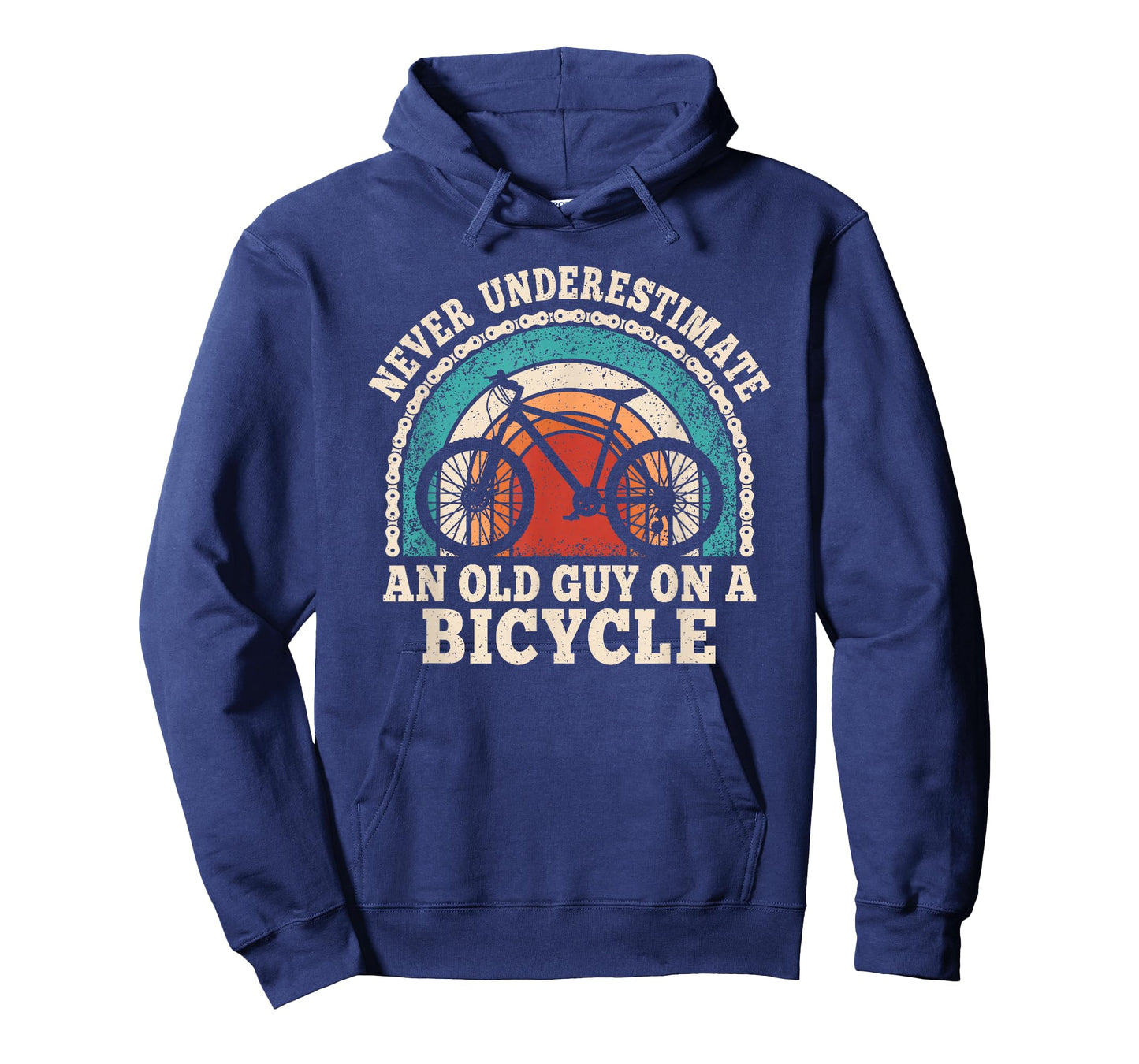 Never Underestimate An Old Guy On A Bicycle Cycling Bike Men T-Shirt