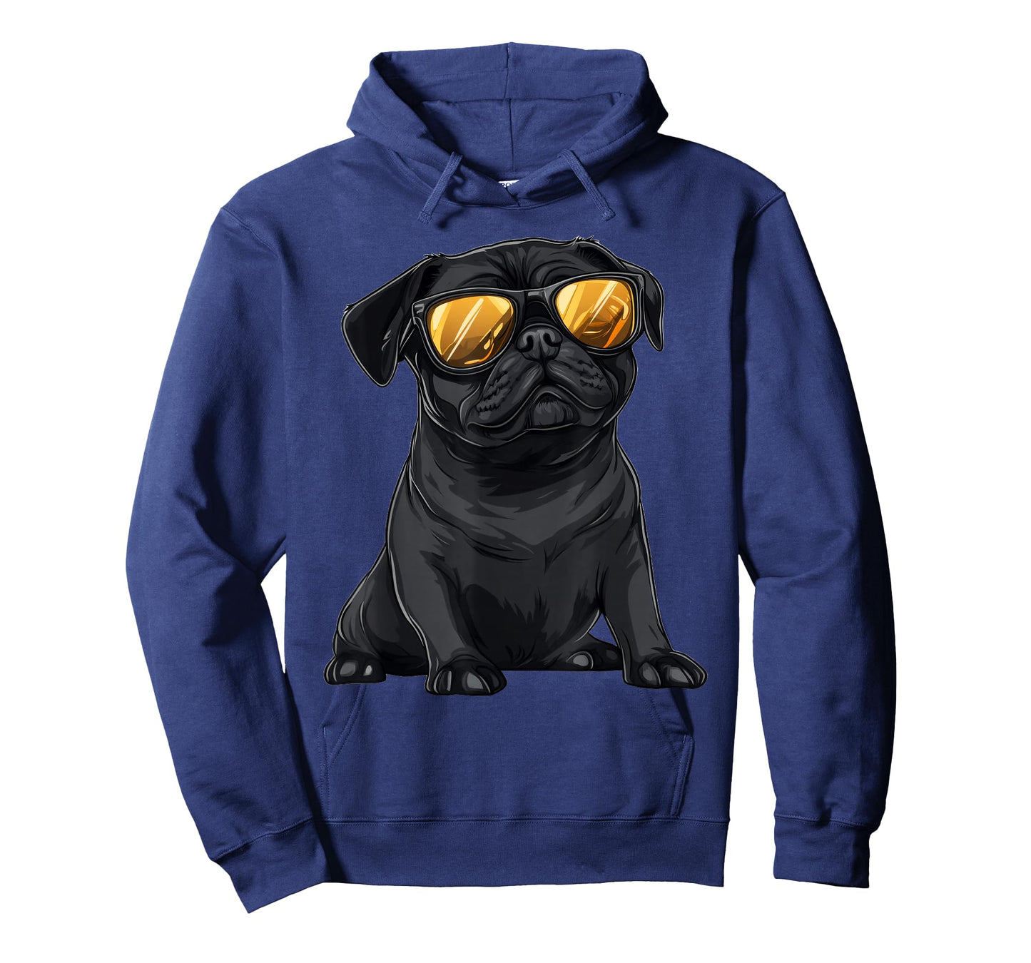 Black Pug Wearing Sunglasses Dog T-Shirt