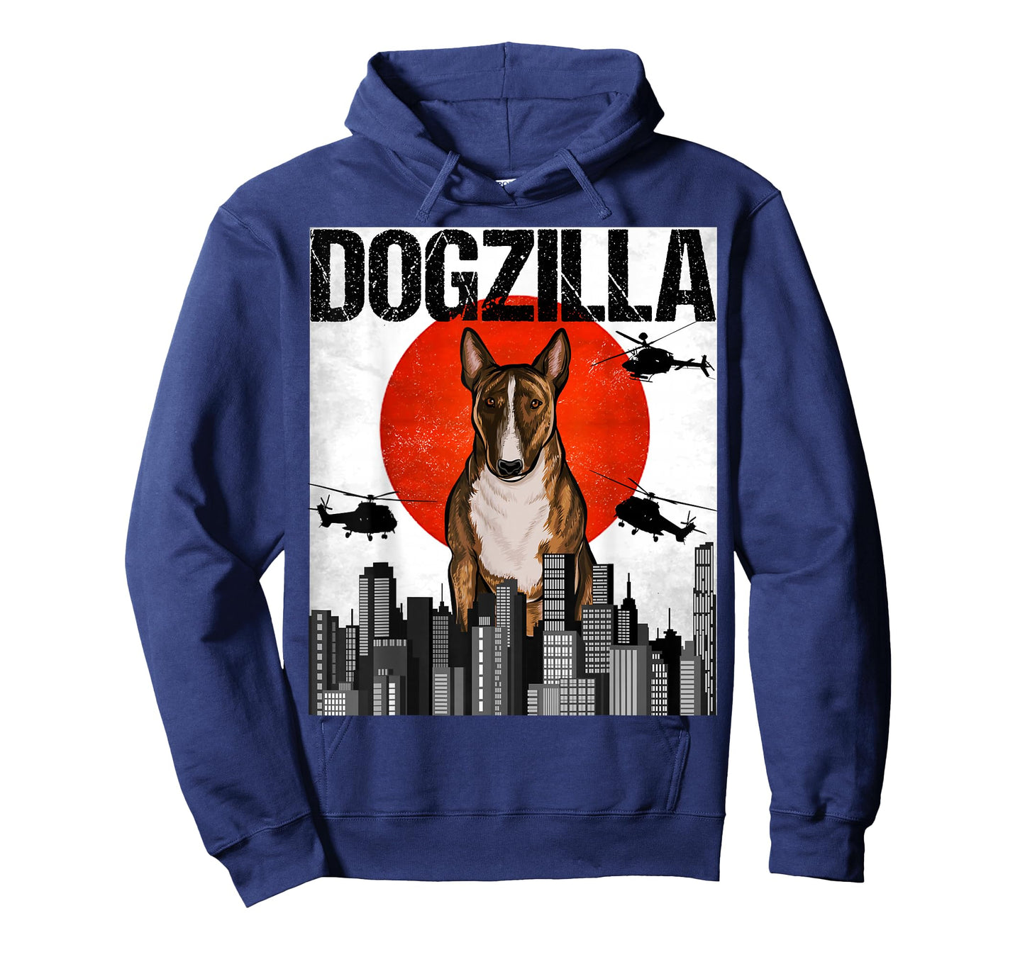 Miniature Bull Terriers Owner Gift Vintage Black Dogzilla Miniature Bull Terrier Unisex-Adults T-Shirt