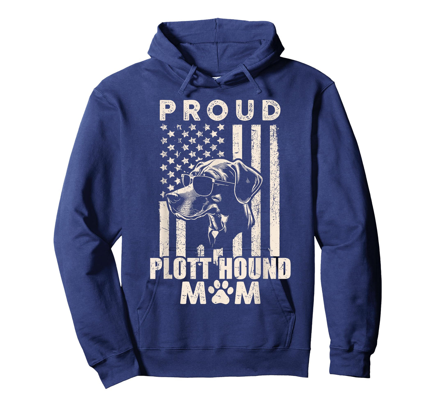Proud Plott Hound Mom American Flag Patriotic Dog Owner Xmas T-Shirt