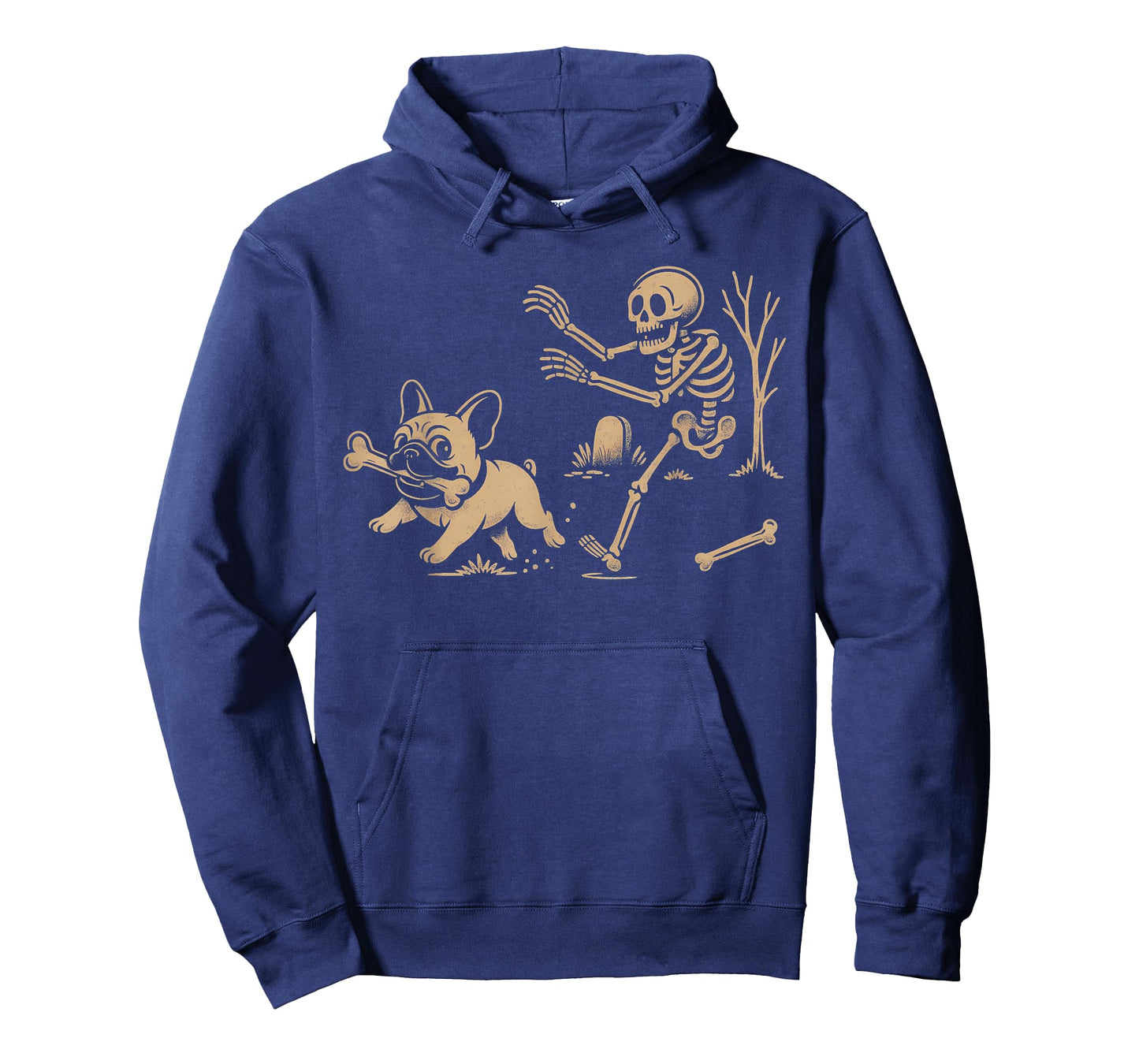 French Bulldog Halloween Frenchie Skeleton Chase Spooky T-Shirt