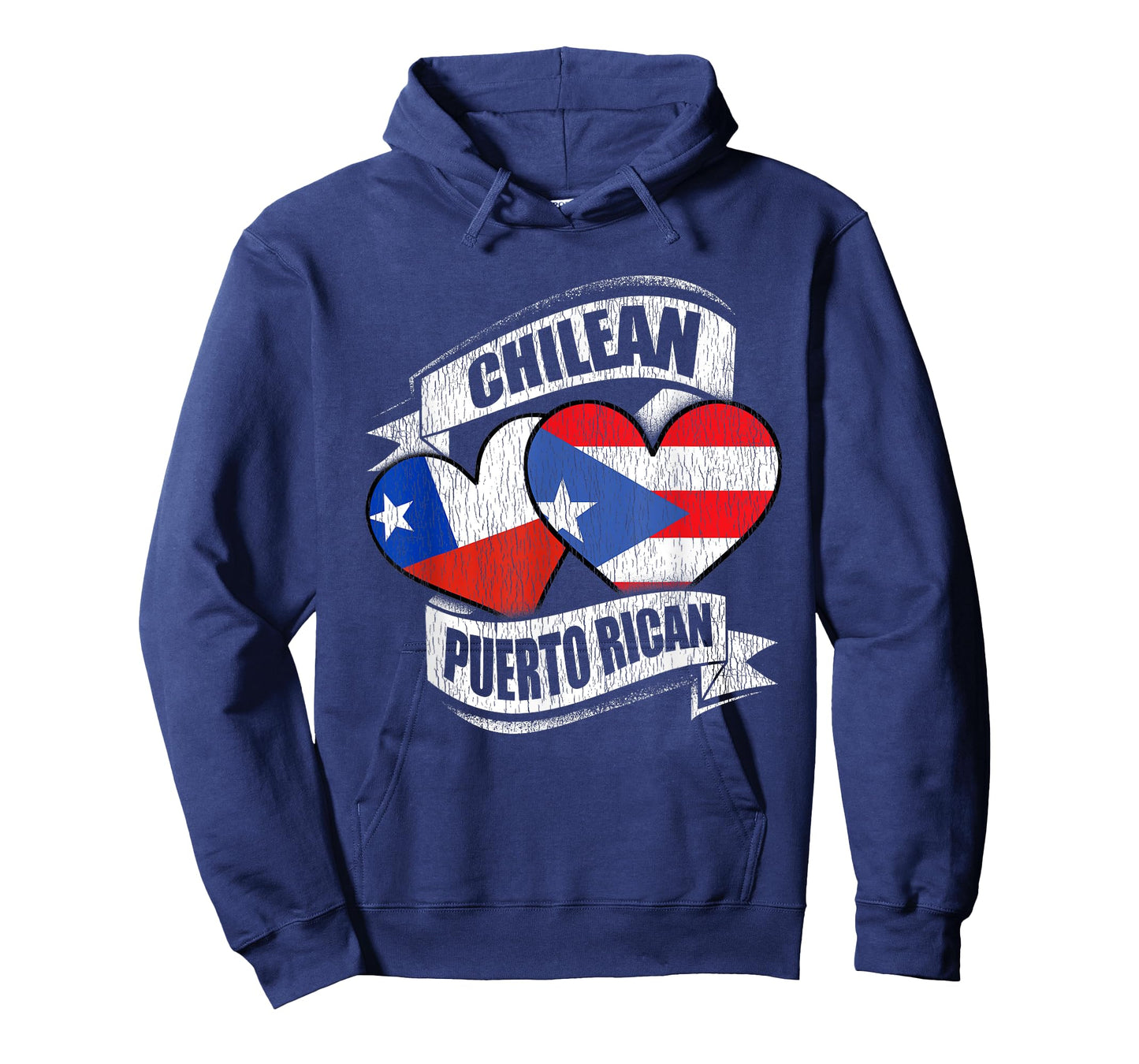 Chilean Puerto Rican Hearts Chile Puerto Rico Flags T-Shirt