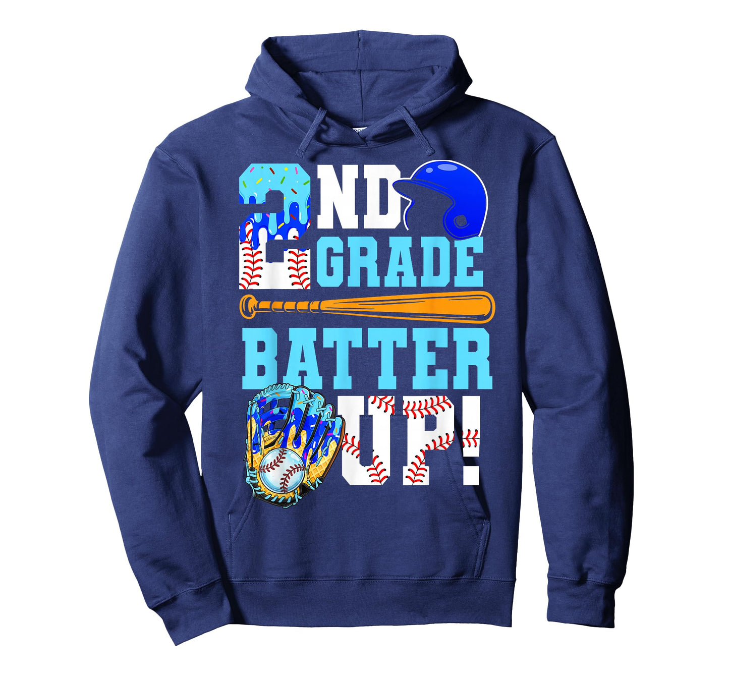 2nd Grade Back To School Baseball Drip Ice Cream Batter Up T-Shirt