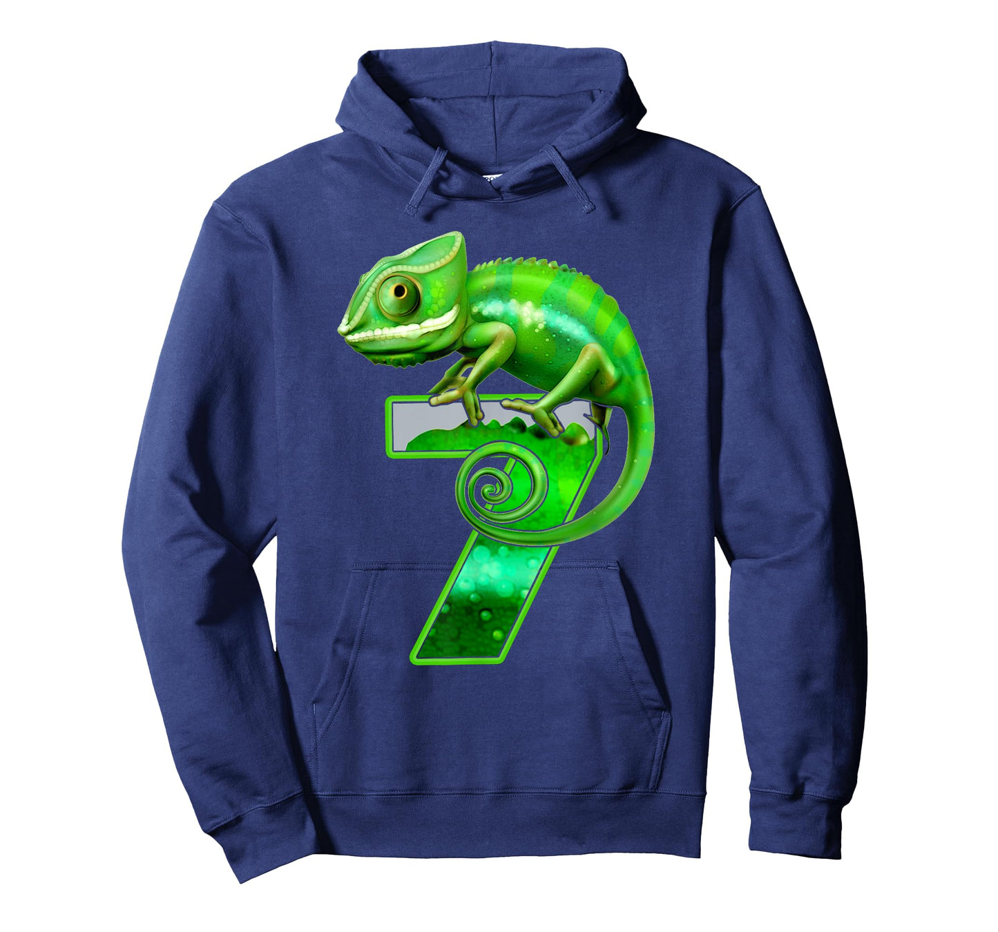 Kids 7 Years Old Lizard 7th Birthday Party Chameleon T-Shirt